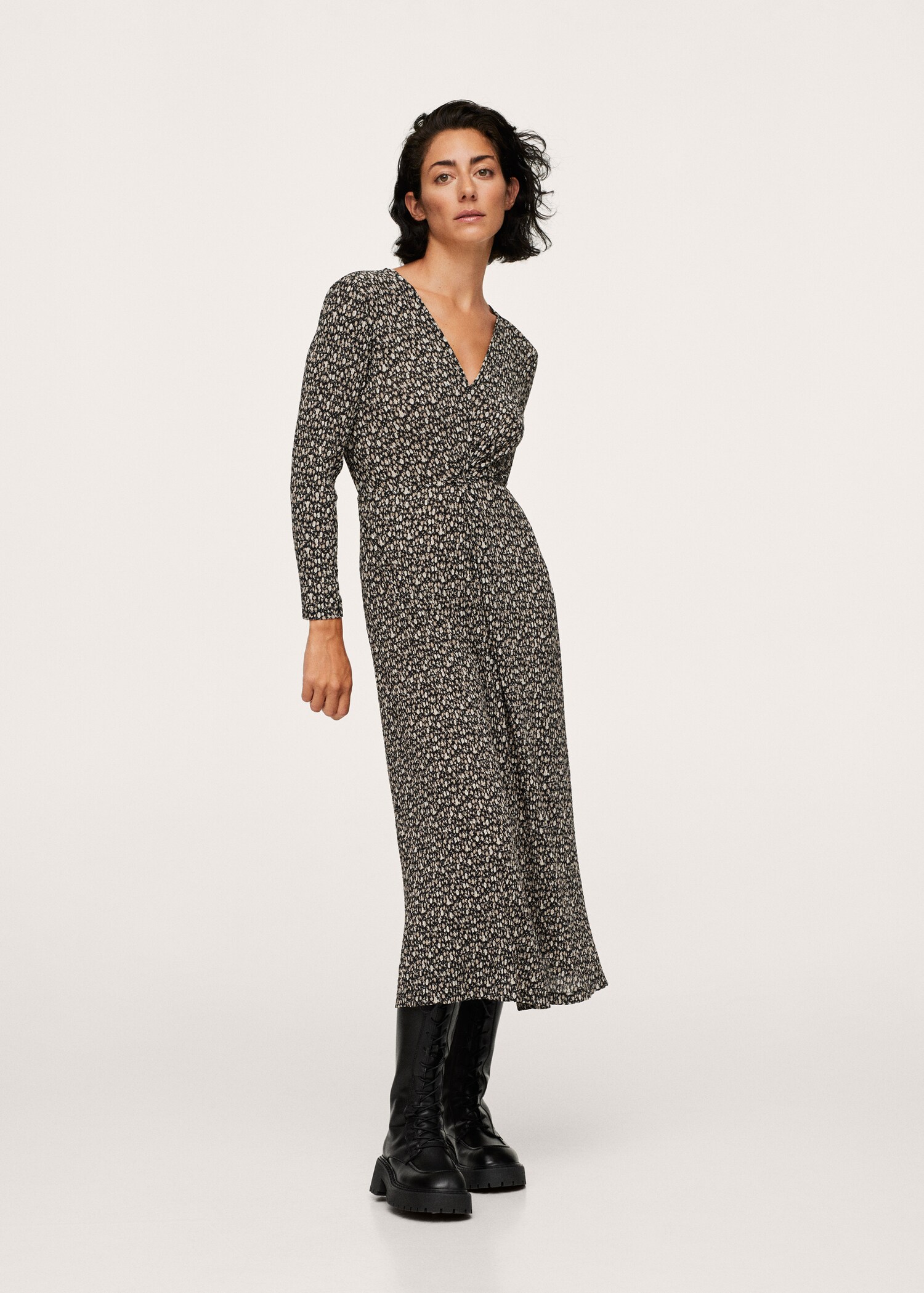 Vestido textura estampado - Plano general