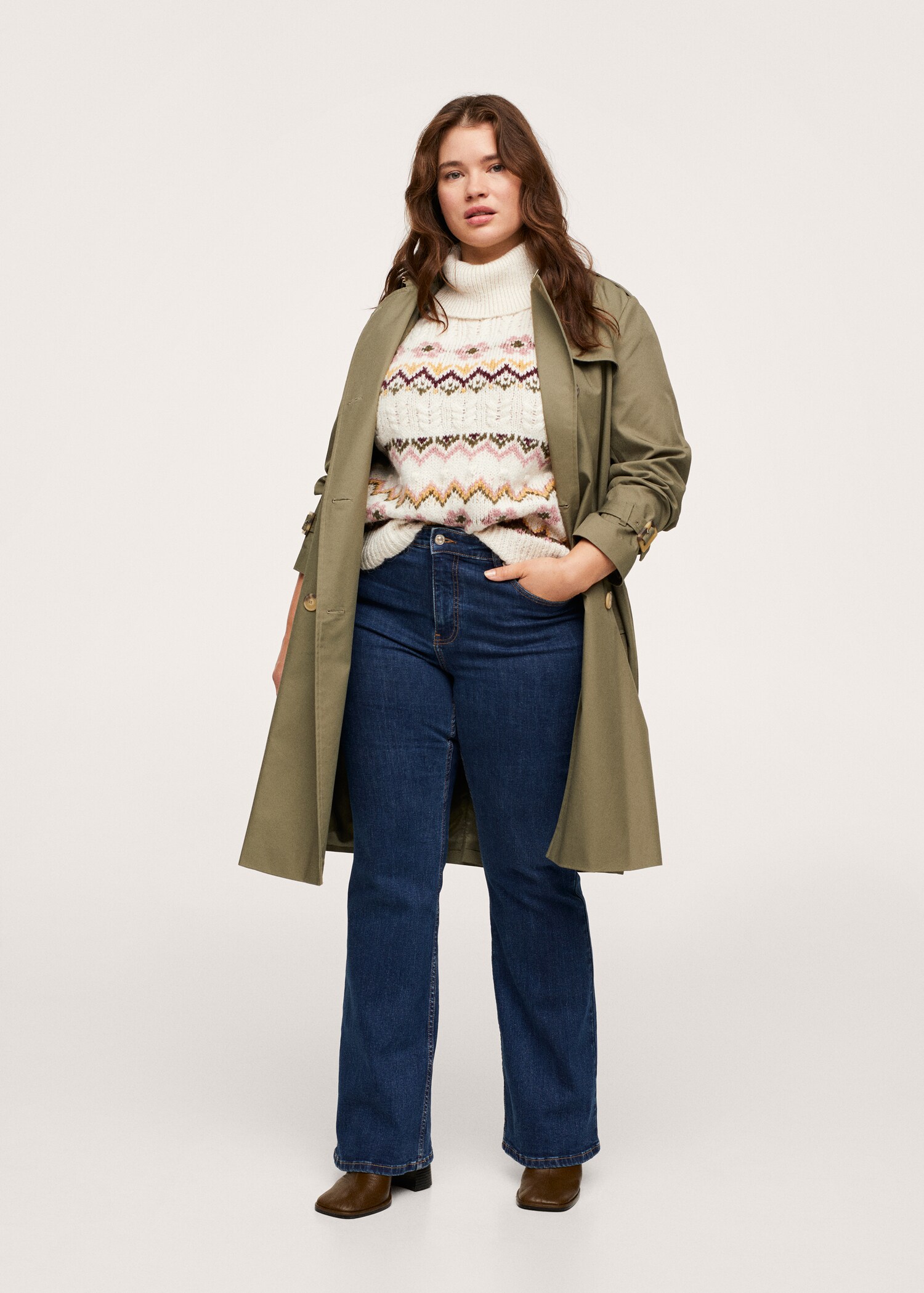 Knitted gilet with print - General plane