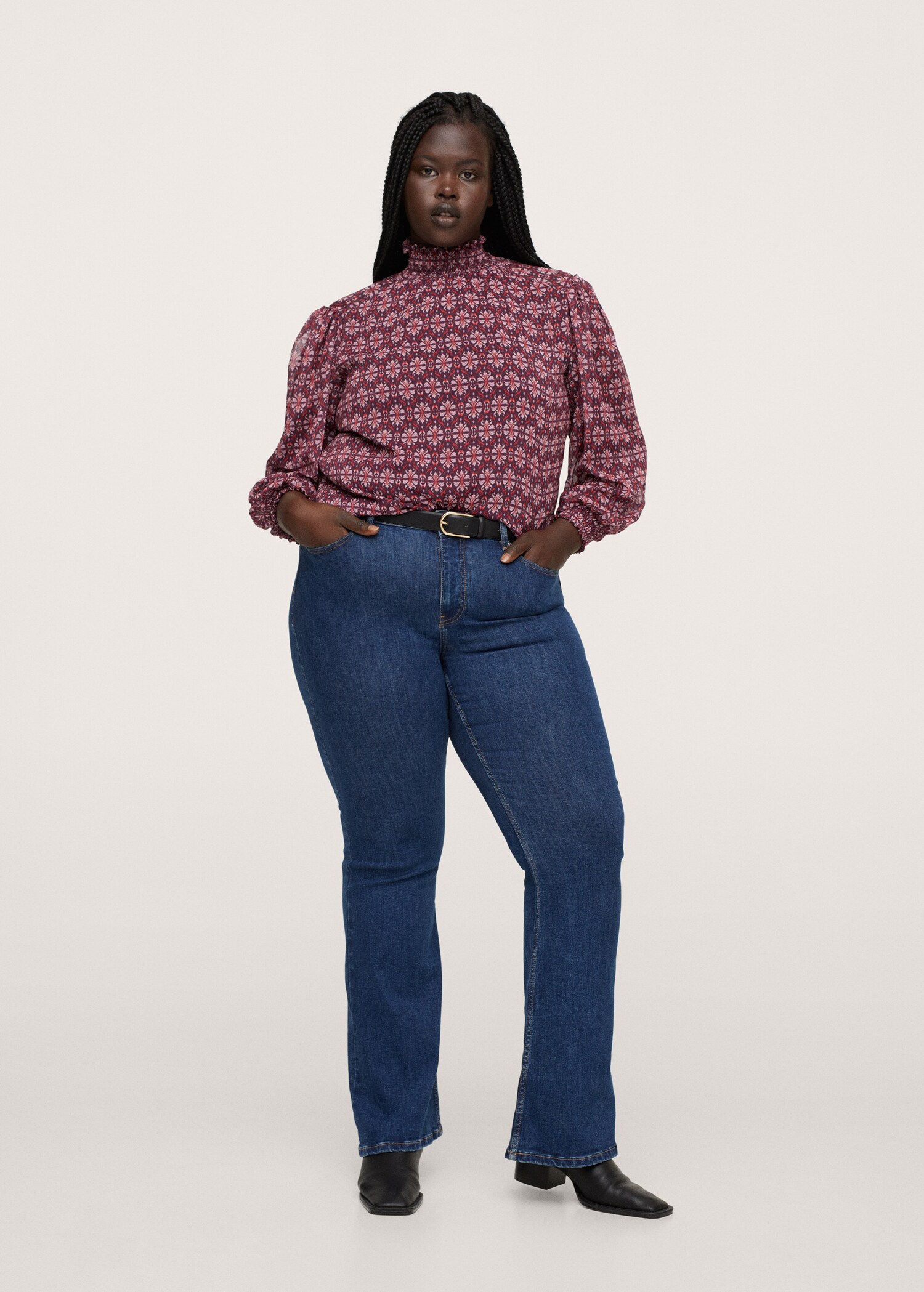 Floral print blouse - General plane