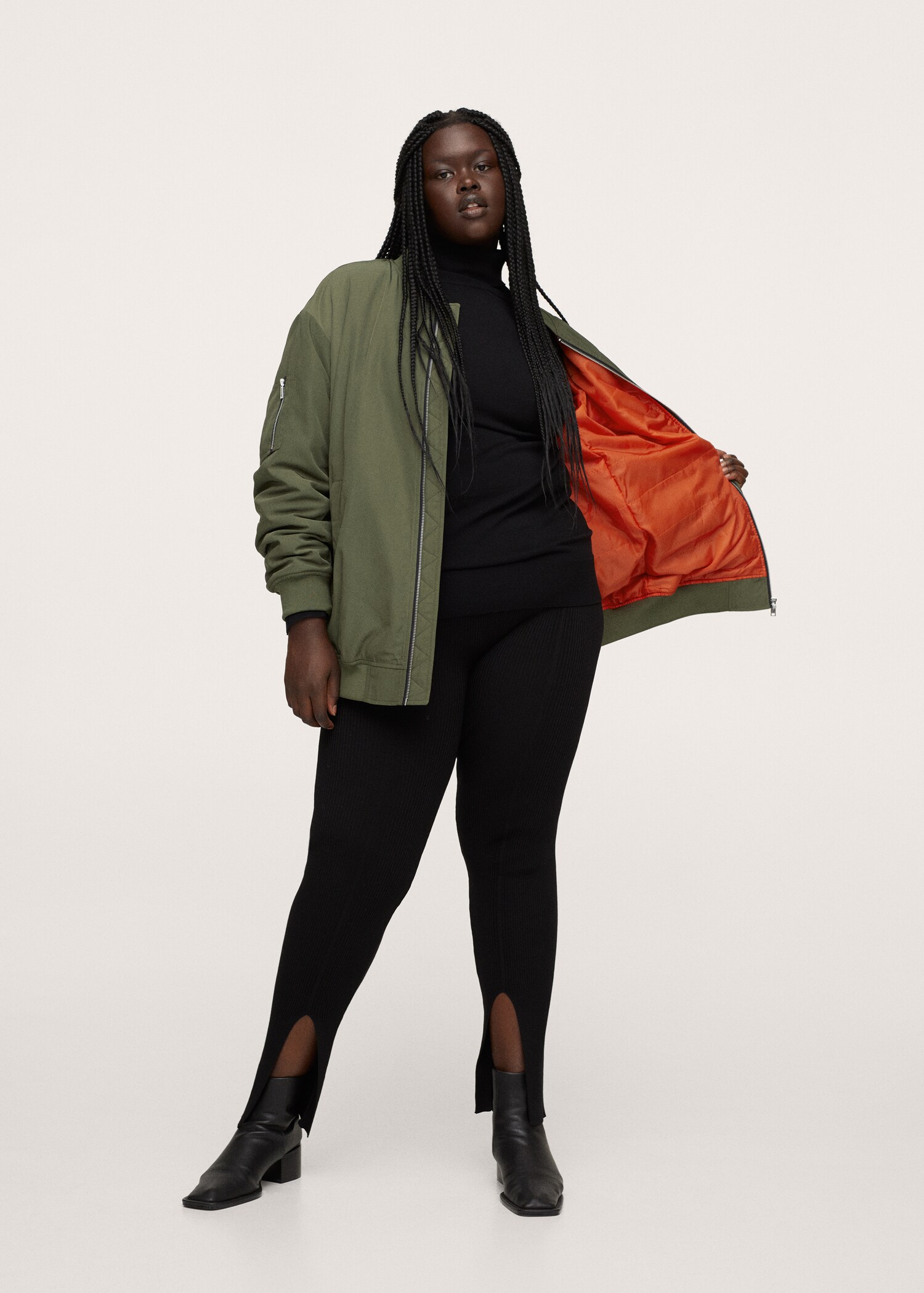 Chaqueta bomber combinada - Plano general