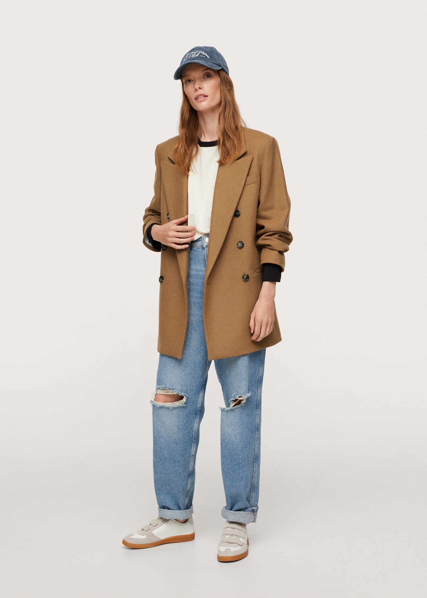 Oversized woolen blazer - General plane