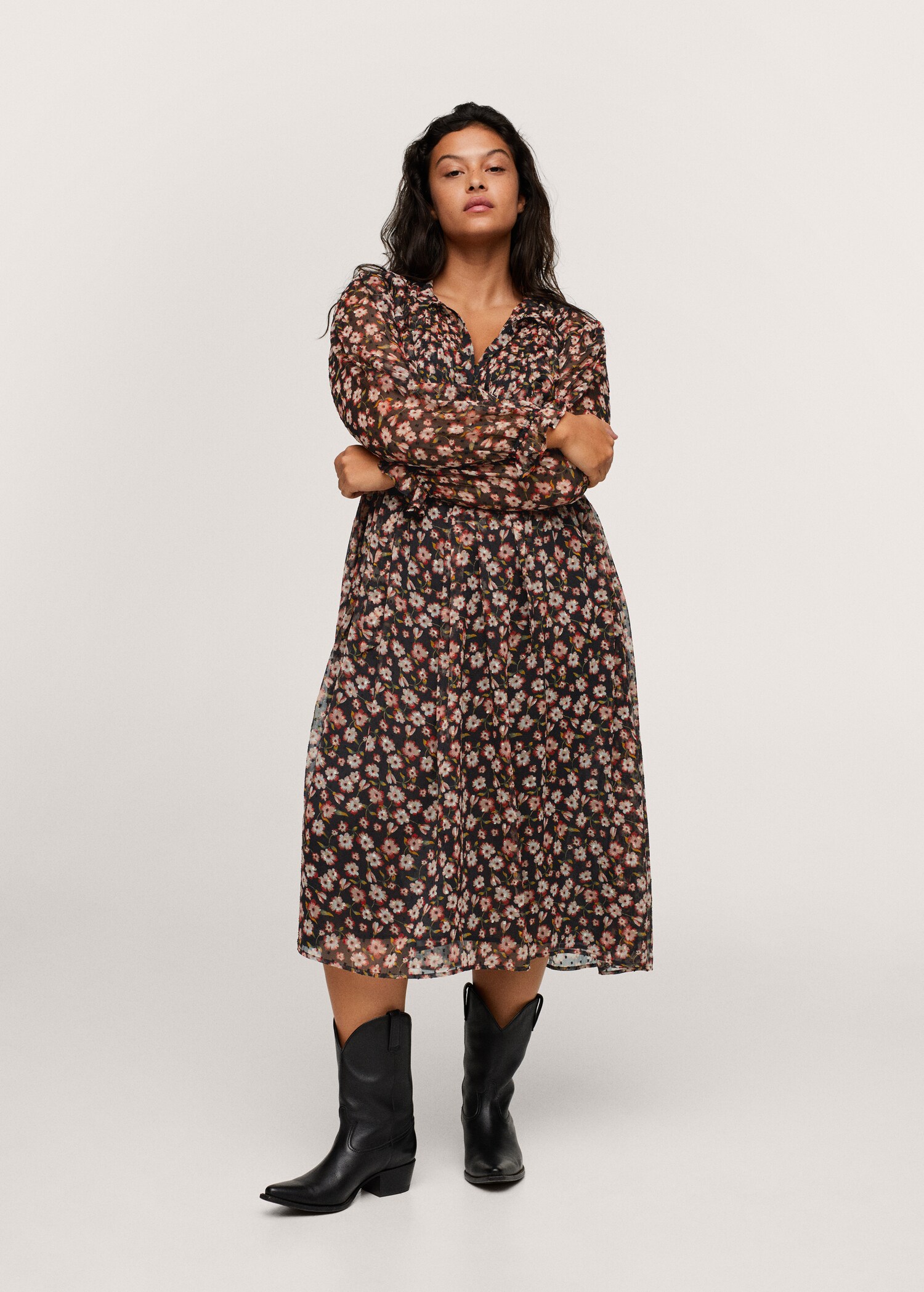 Vestido estampado floral - Plano general