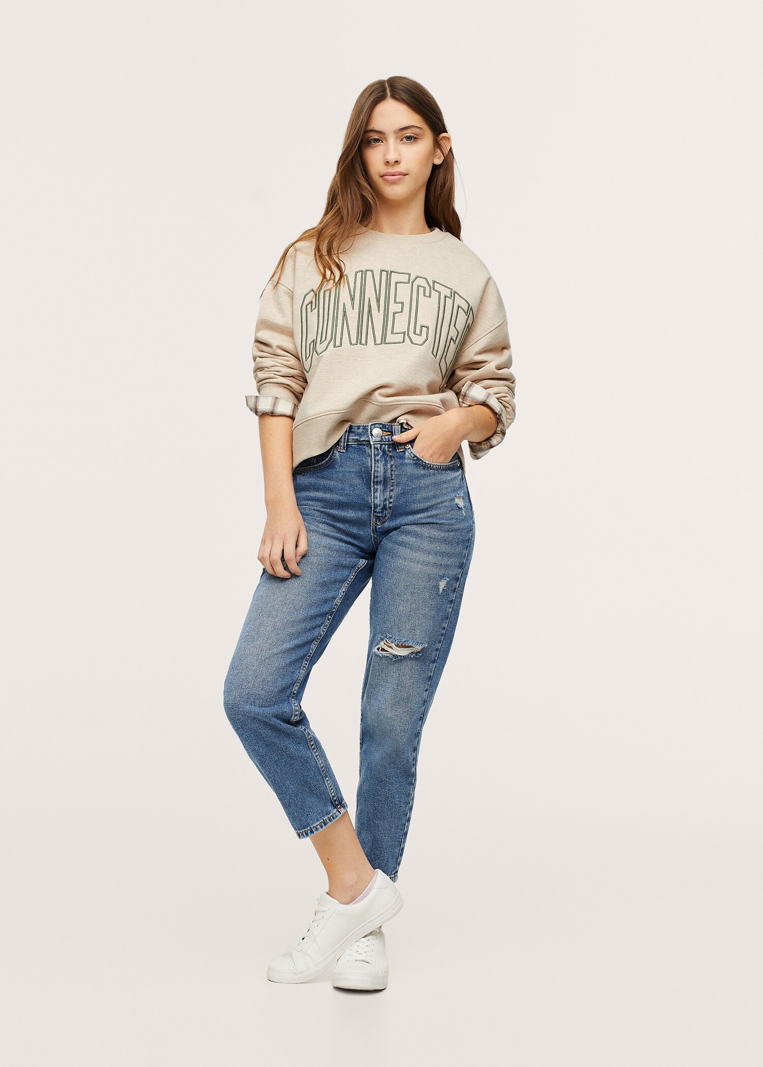 Sudadera oversize mensaje - Plano general