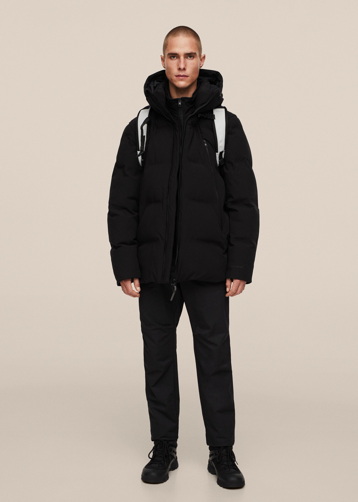 Anorak impermeable termorregulador - Plano general