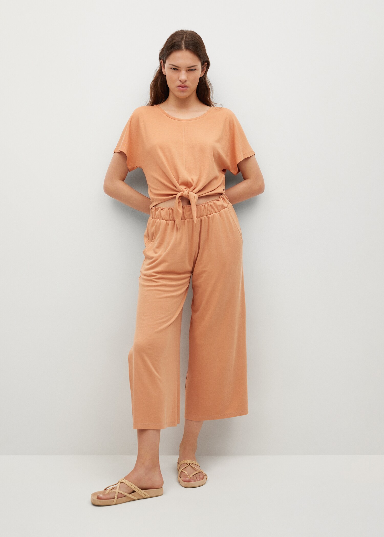 Knotted lyocell t-shirt - General plane
