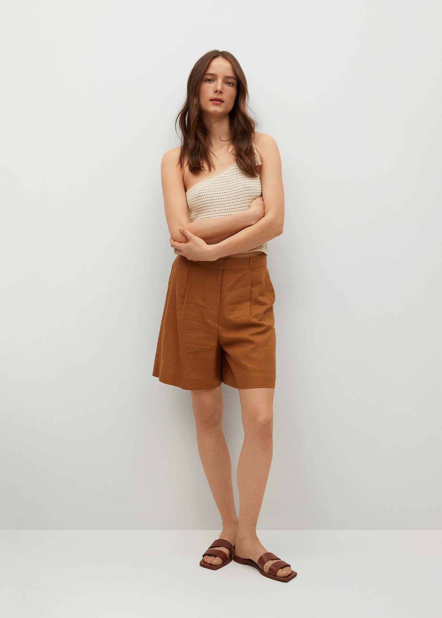Openwork knit cotton top - General plane