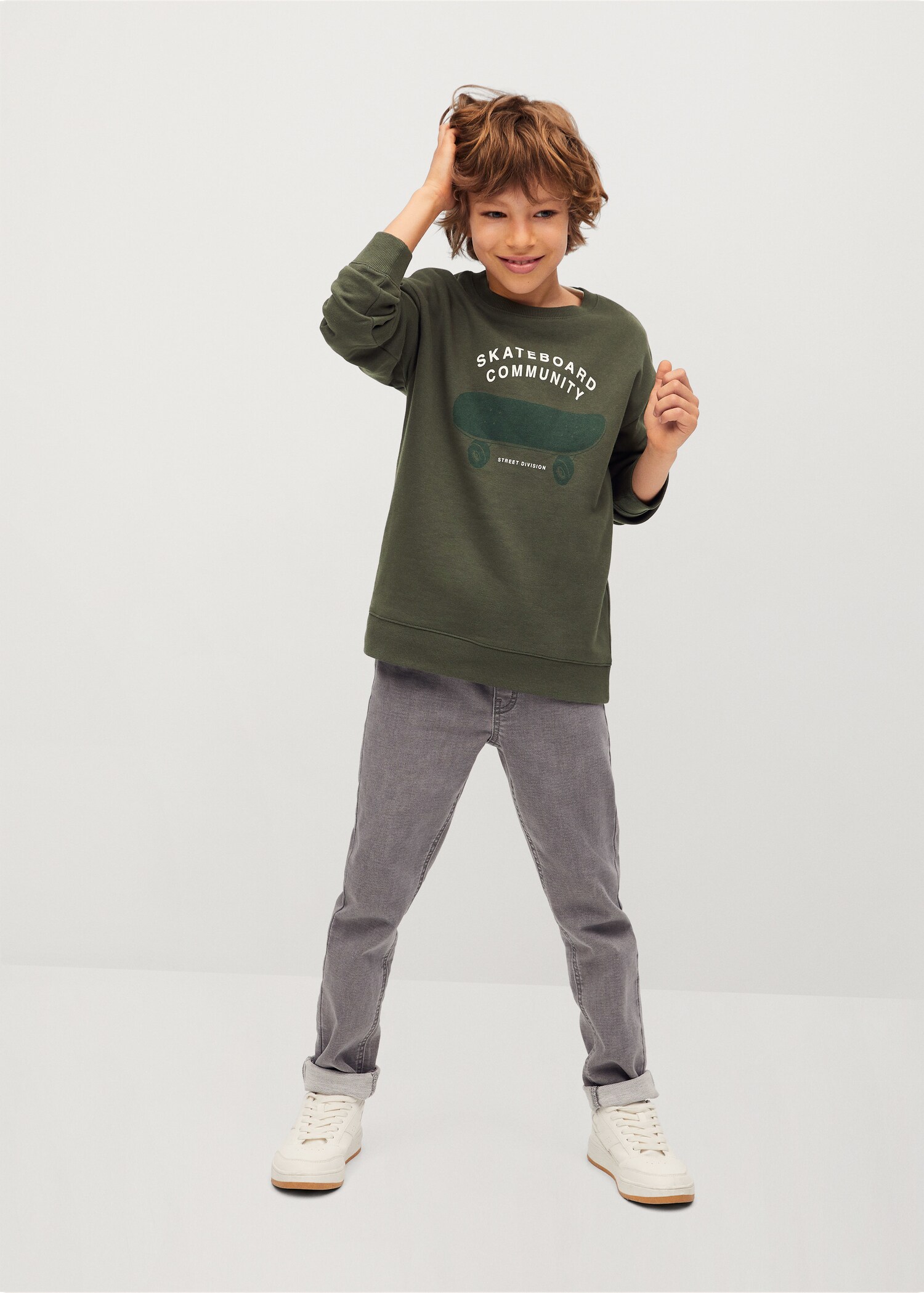 Sudadera algodón estampada - Plano general