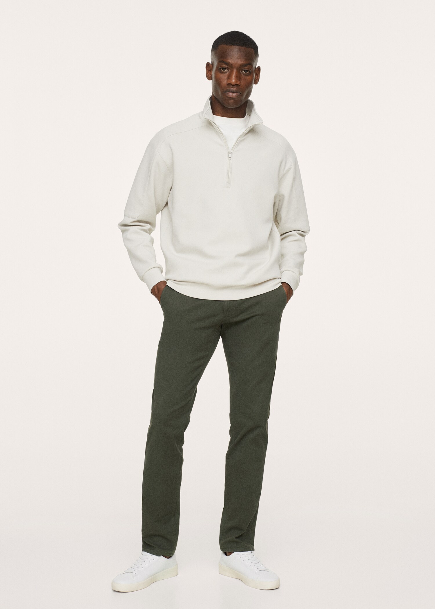 Pantalons xinesos slim fit sarja - Pla general