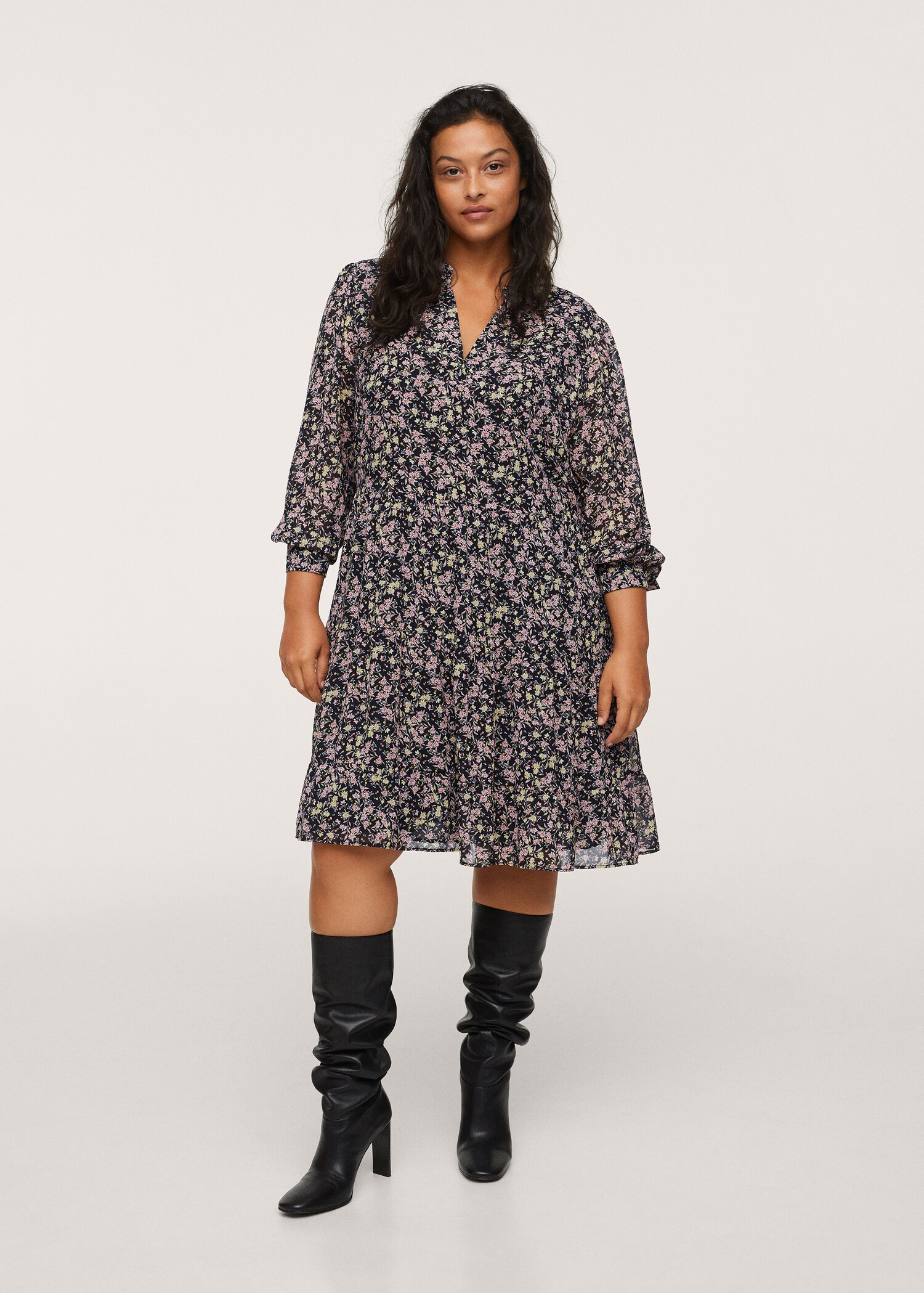 Vestido estampado floral - Plano general