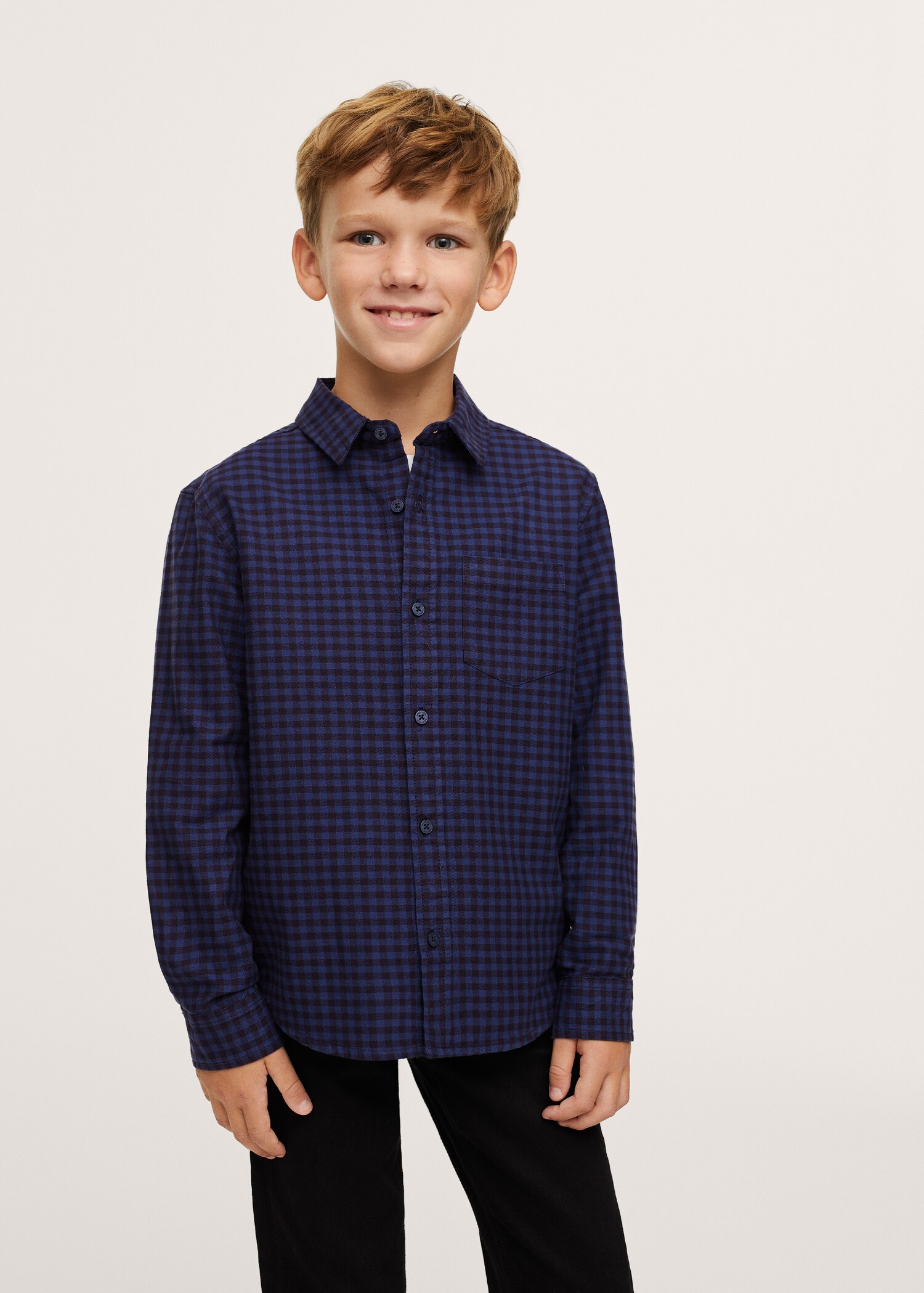 Camisa algodón cuadros - Plano general