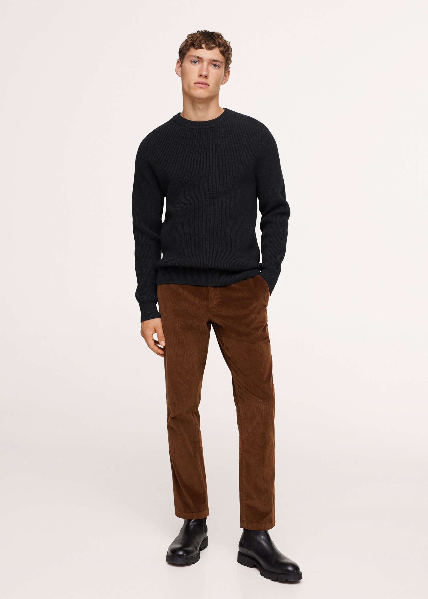Structured cotton sweater - General plane