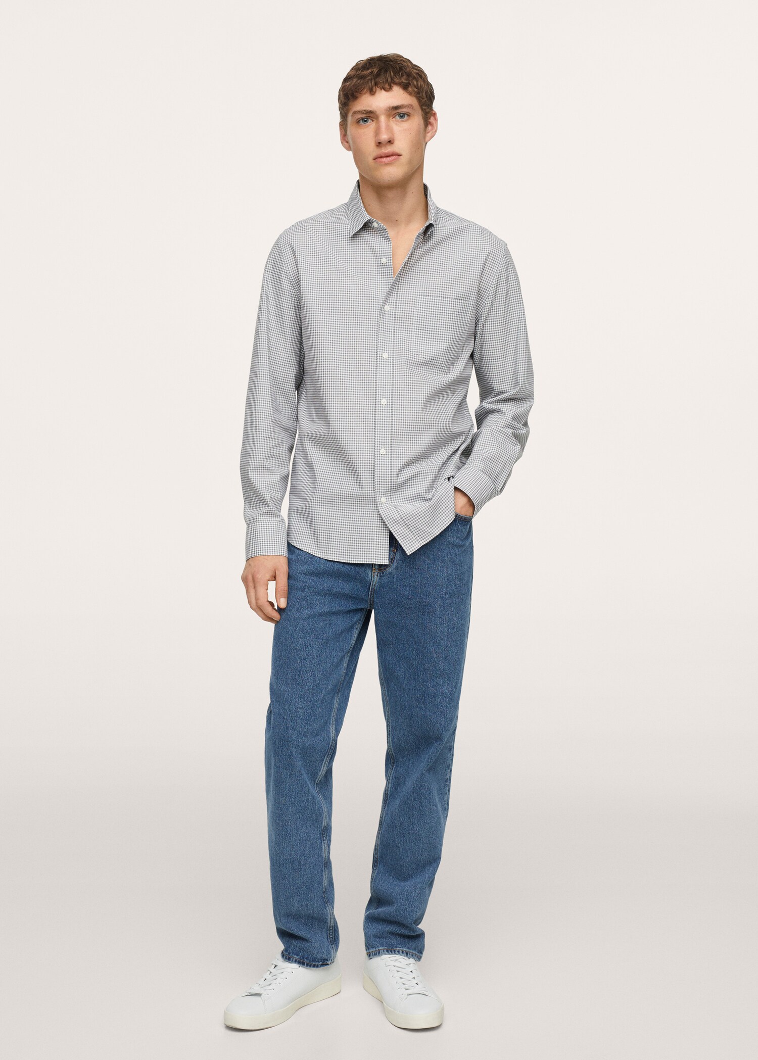 Camisa algodón cuadro vichy - Plano general