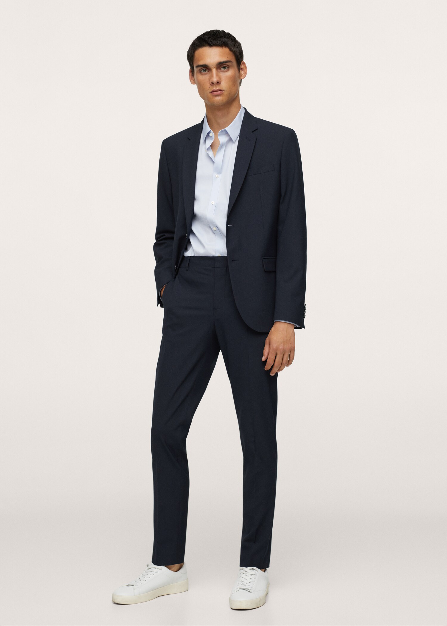 Spodnie garniturowe super slim fit - Plan ogólny