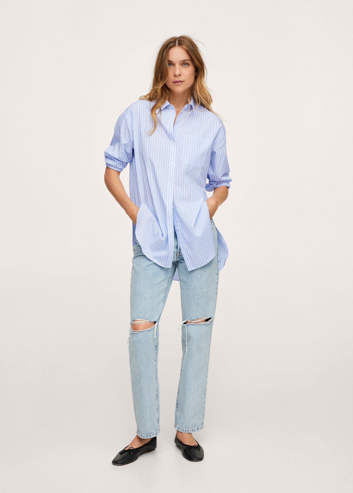 Oversize striped shirt - General plane