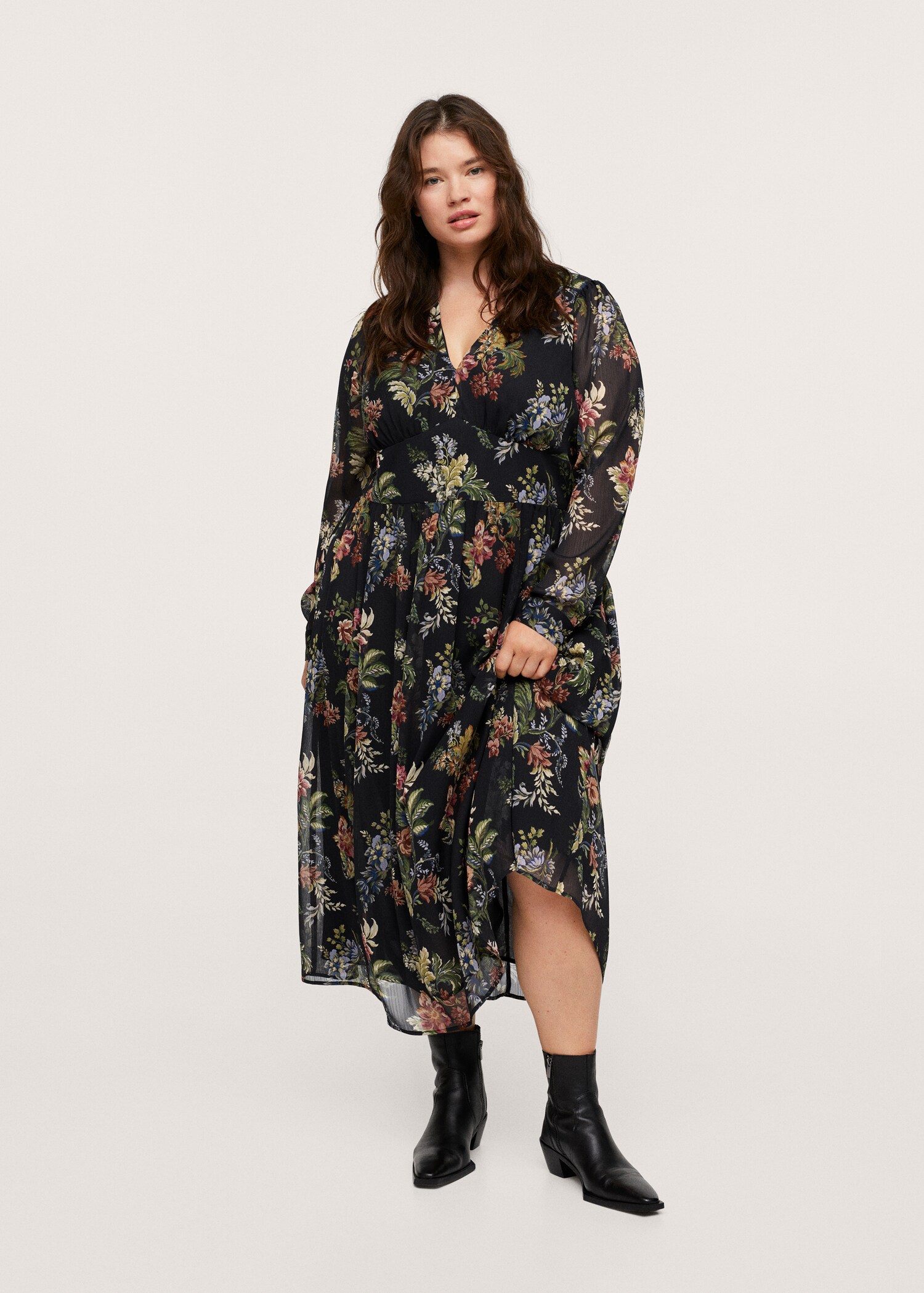 Vestido estampado floral - Plano general