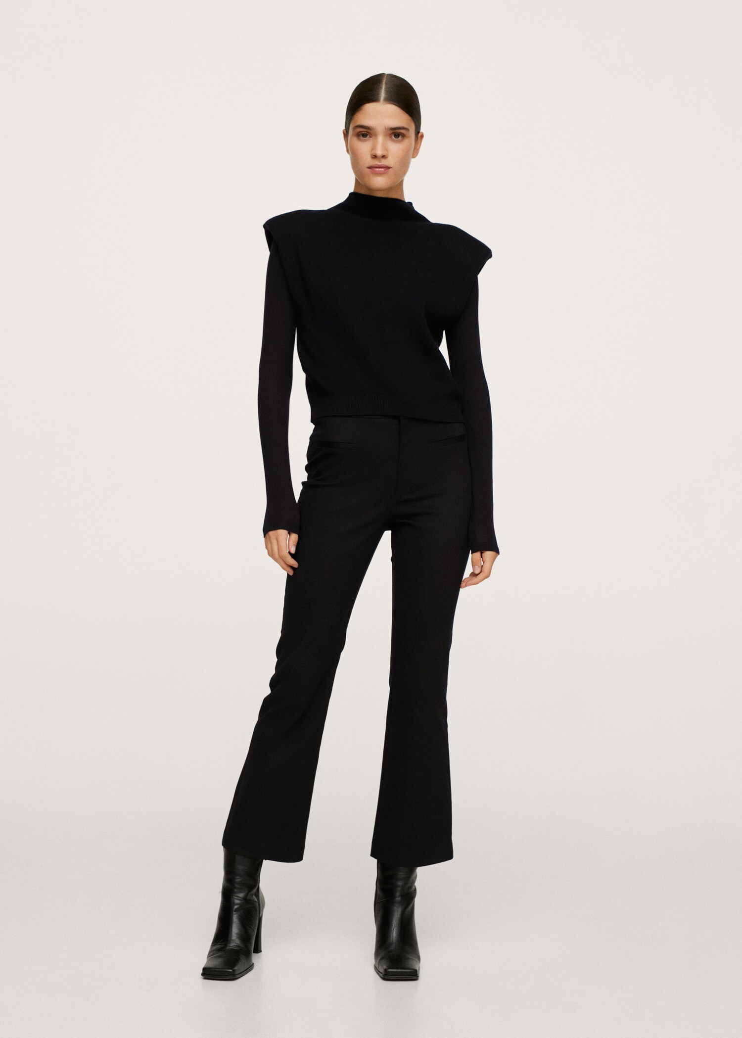 Flare crop trousers - General plane