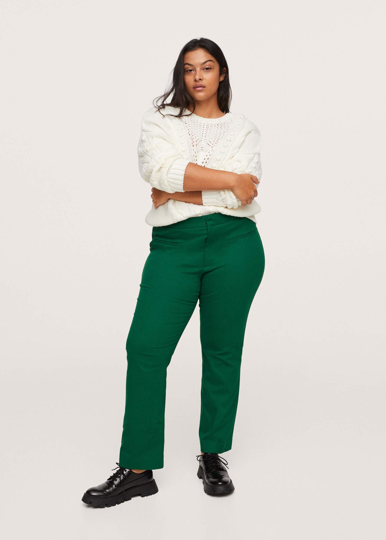 Flare crop trousers - General plane