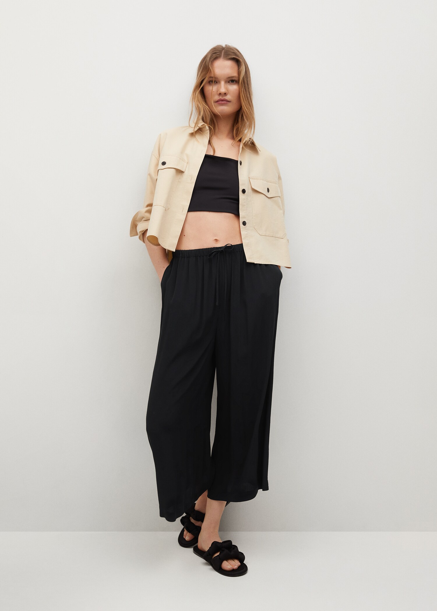 Pantalón culotte fluido - Plano general