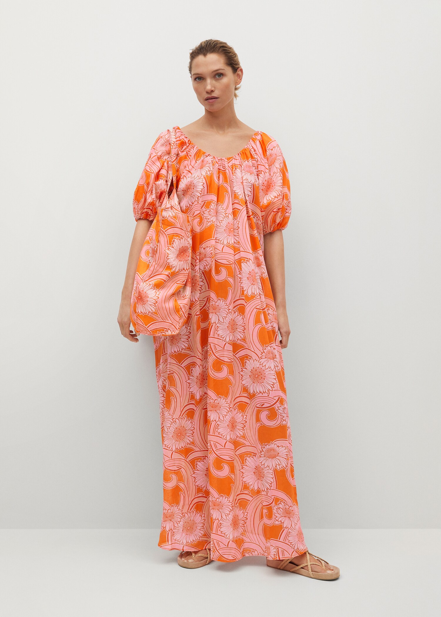 Vestido algodón estampado - Plano general