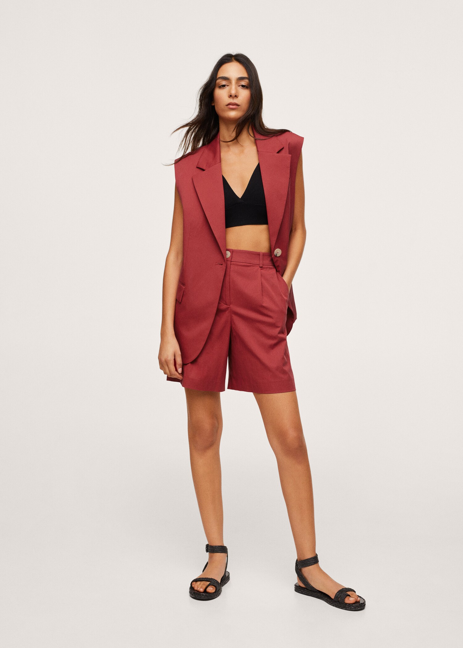 Bermudas algodón pinzas - Plano general