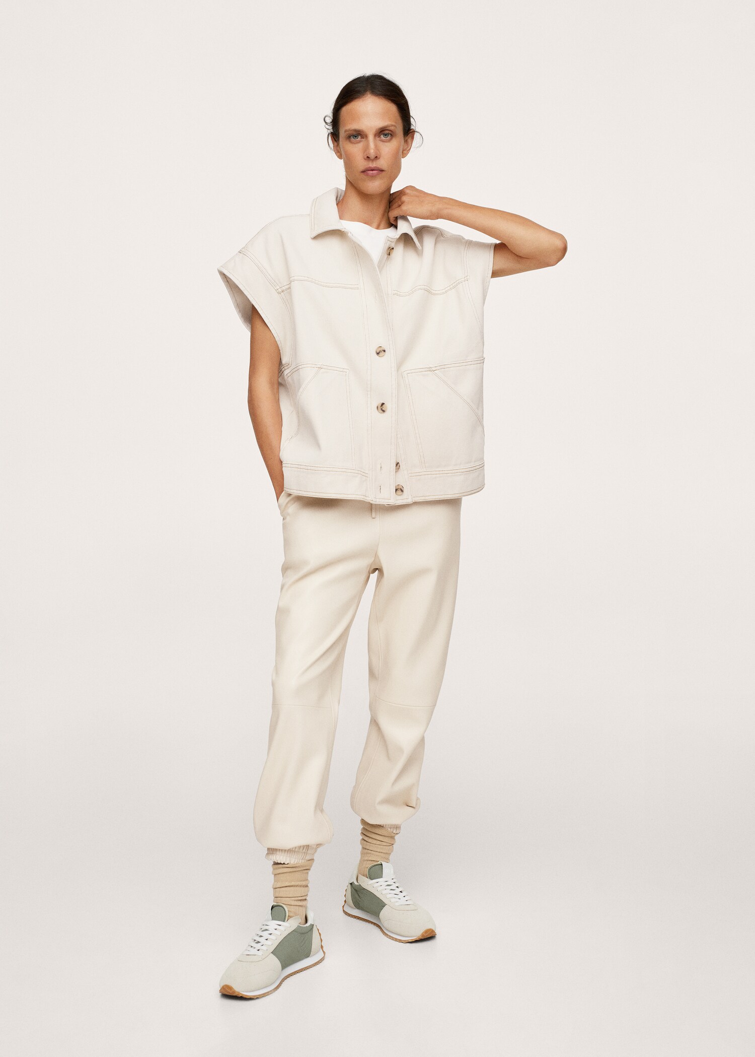 Chaleco denim oversize - Plano general