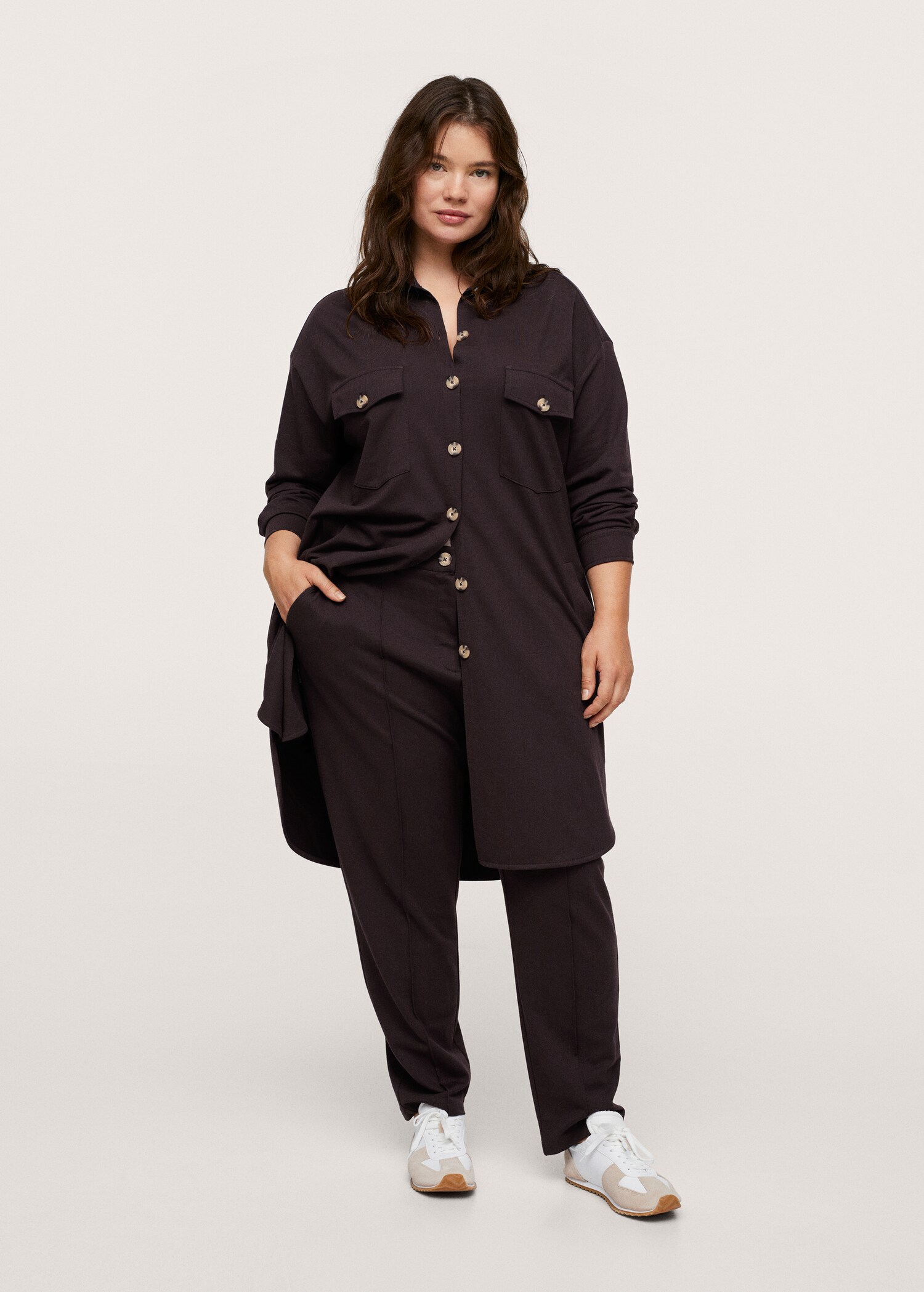 Pantalón recto franela - Plano general