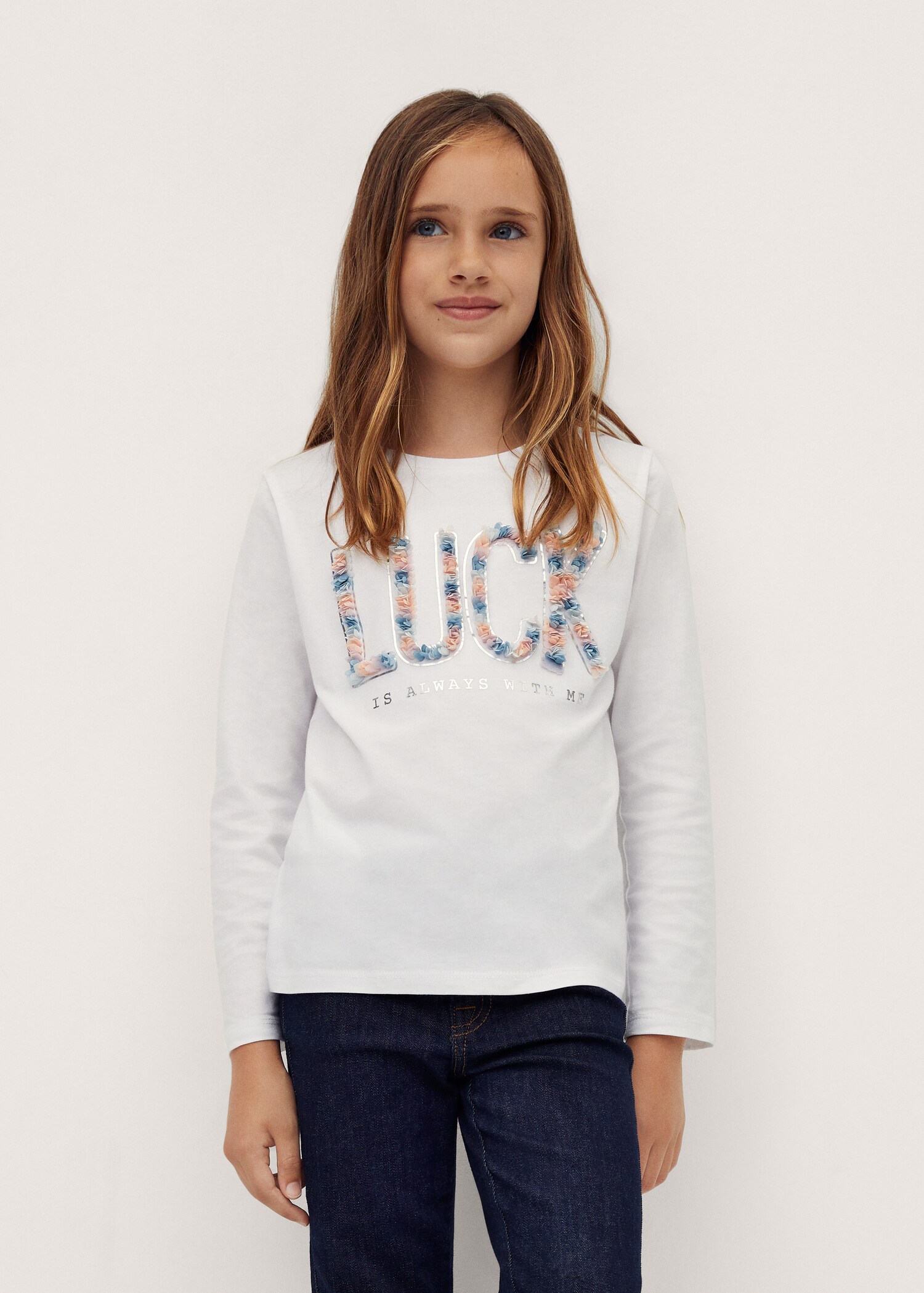 Camiseta manga larga relieve - Plano general