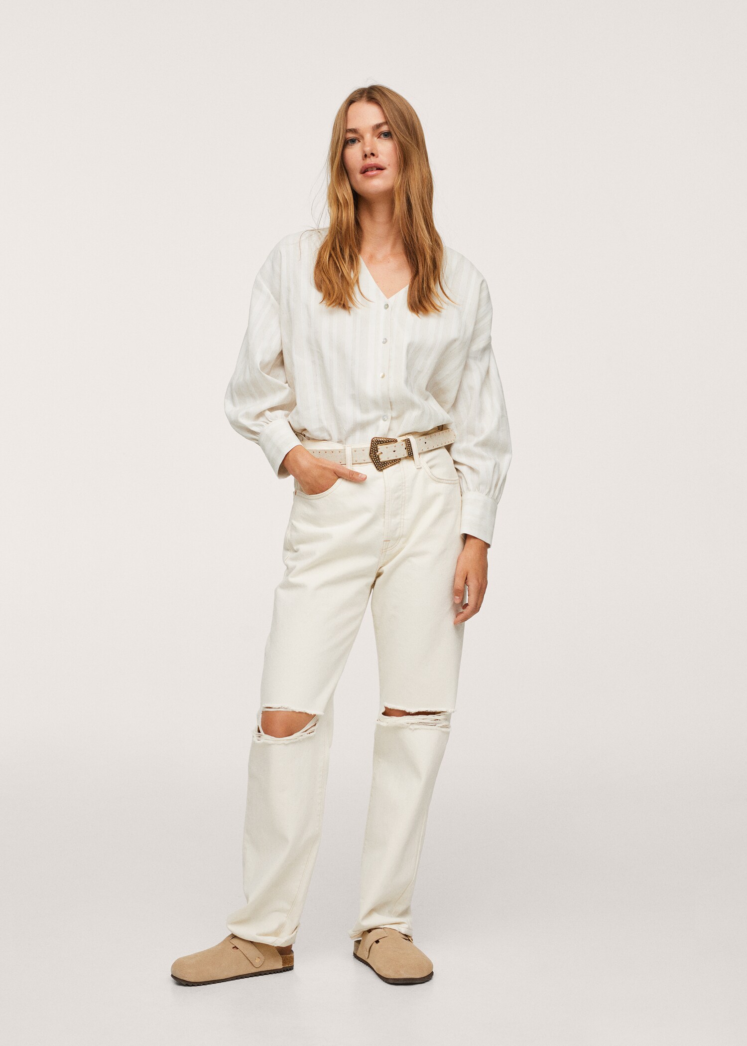 Blusa rayas algodón - Plano general