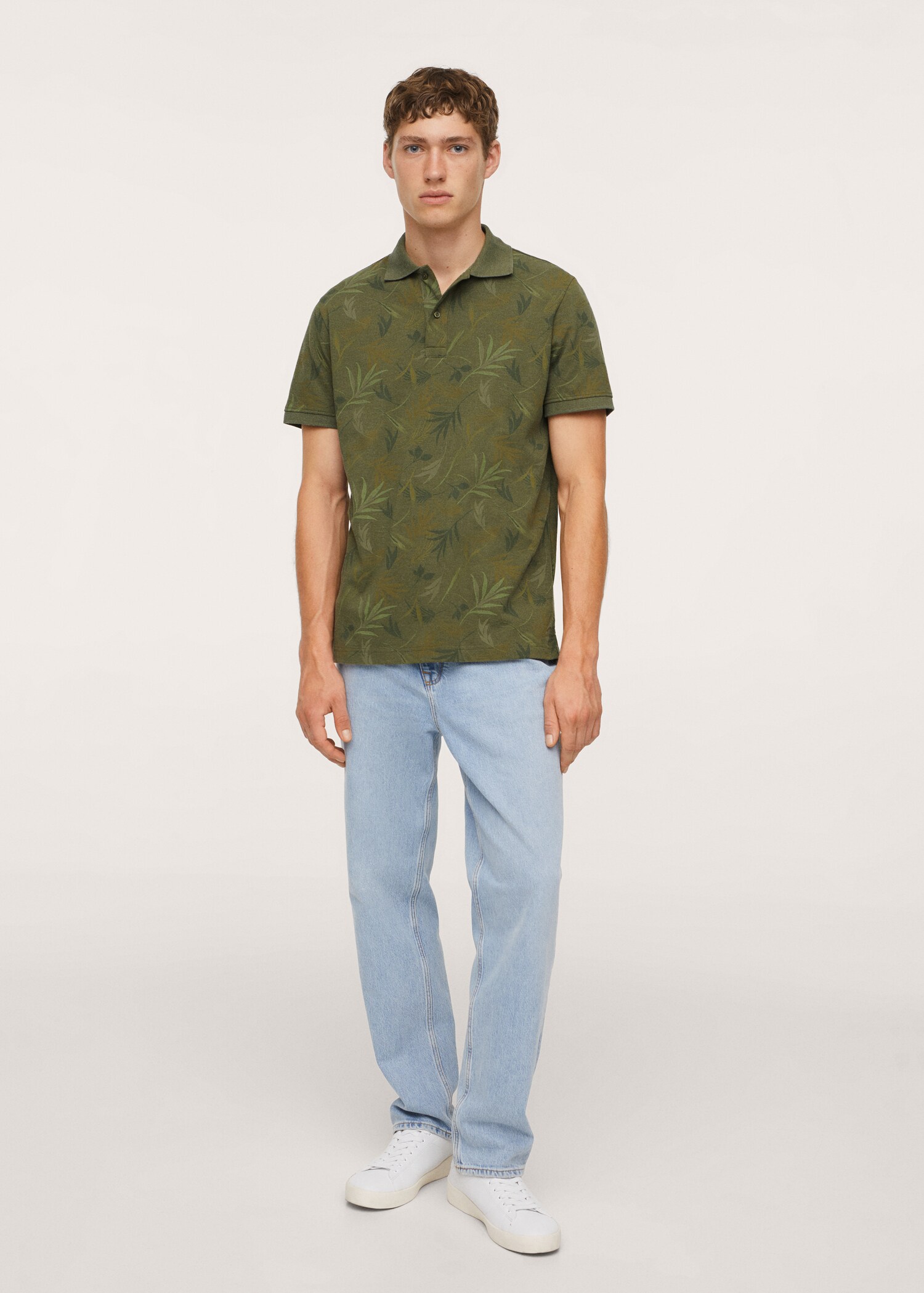 Printed cotton polo shirt - General plane