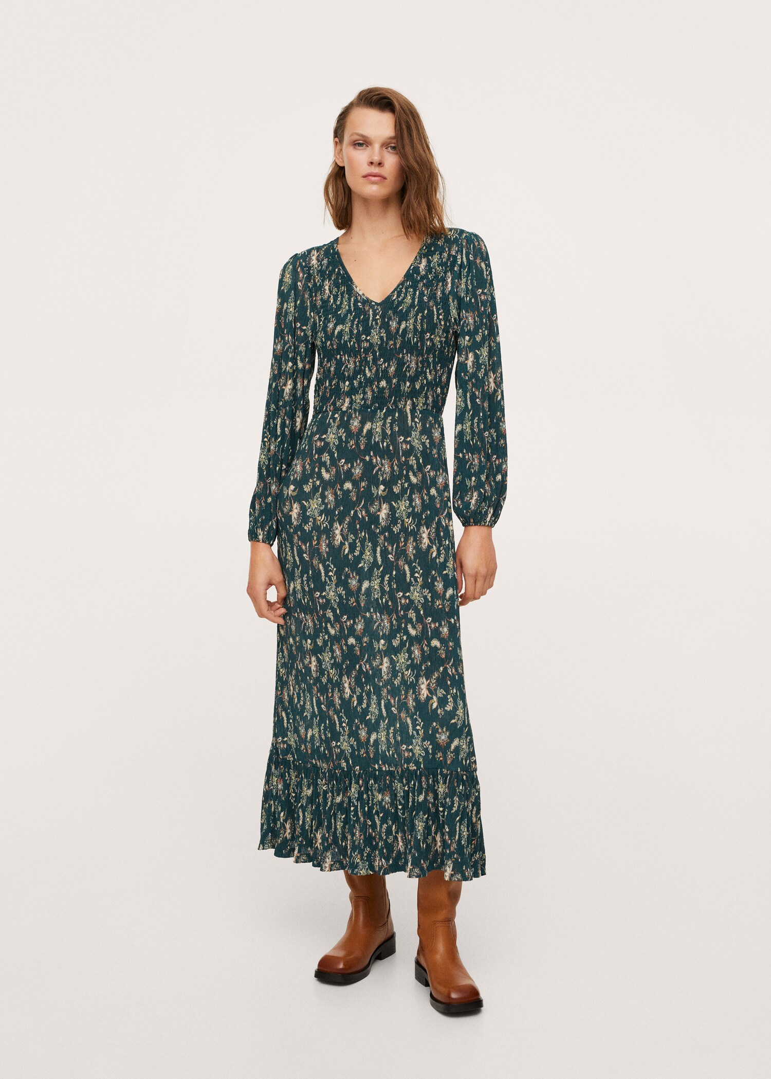 Vestido estampado textura - Plano general