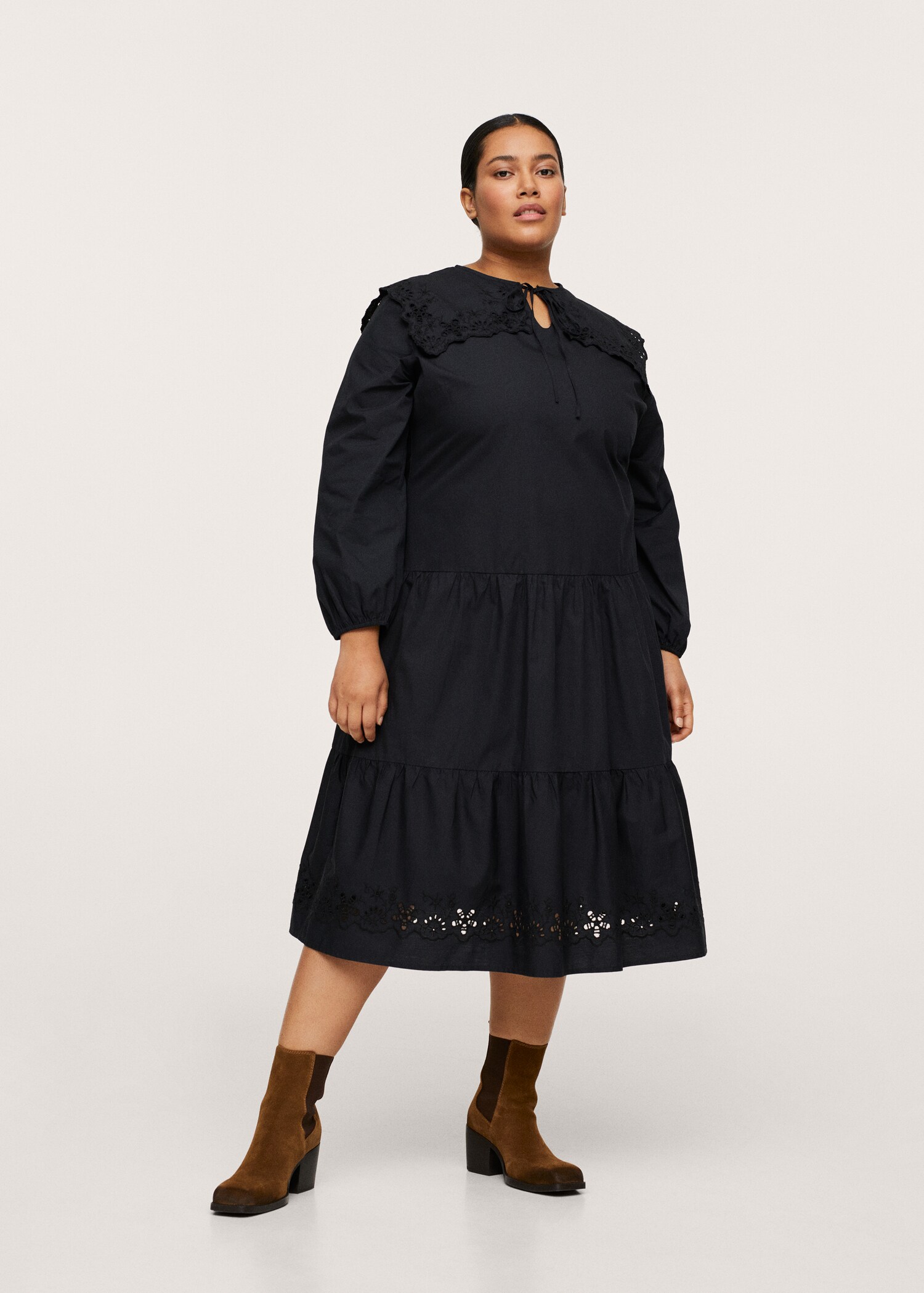 Frill cotton dress - General plane