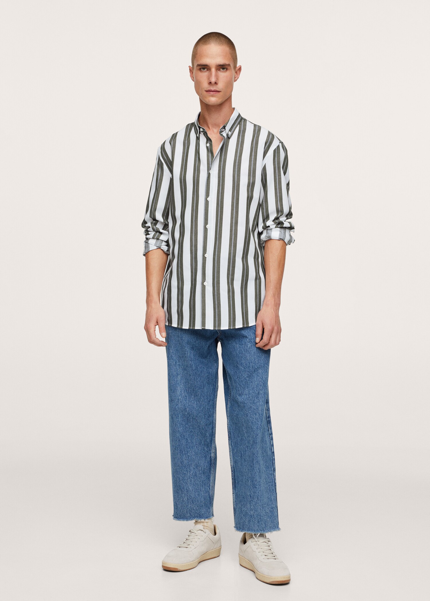 Camisa vestir regular fit ratlles - Pla general