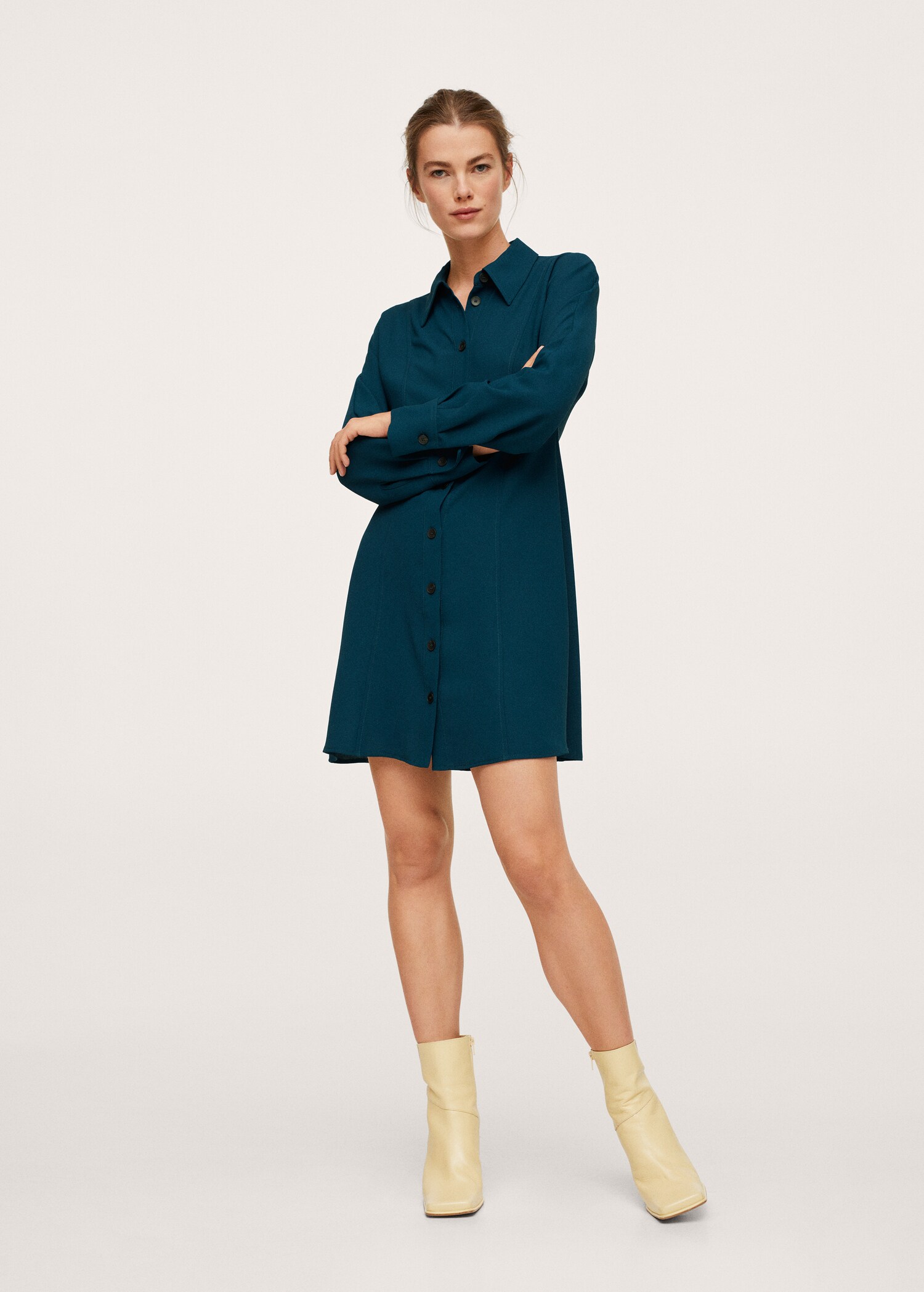 Vestido fluido camisero - Plano general