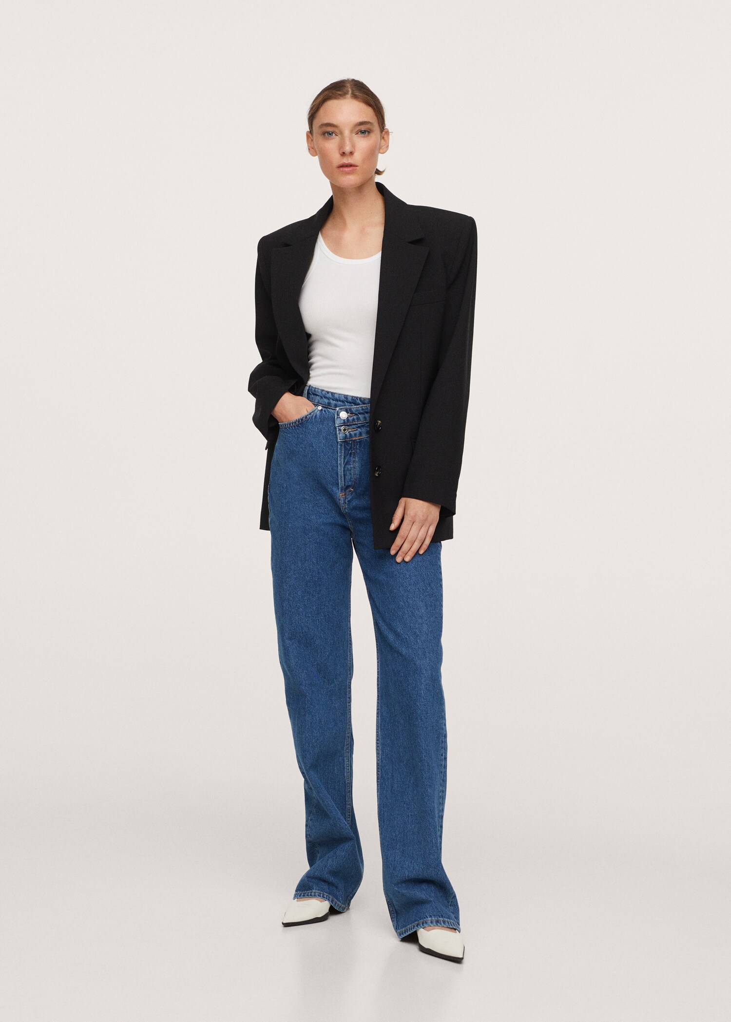 Raka jeans hög midja - Allmän bild