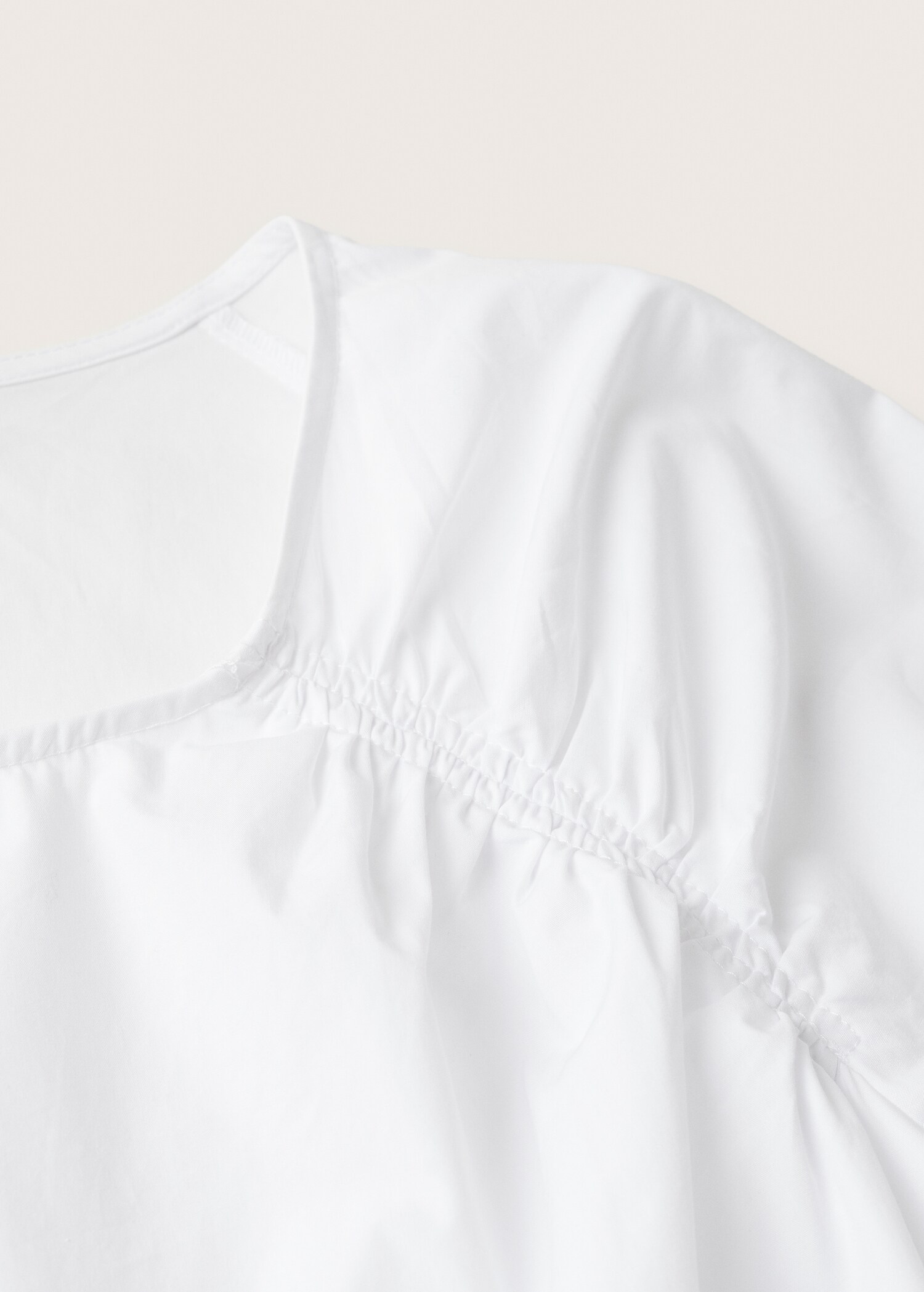 Puffed sleeves cotton dress - Details of the article 8