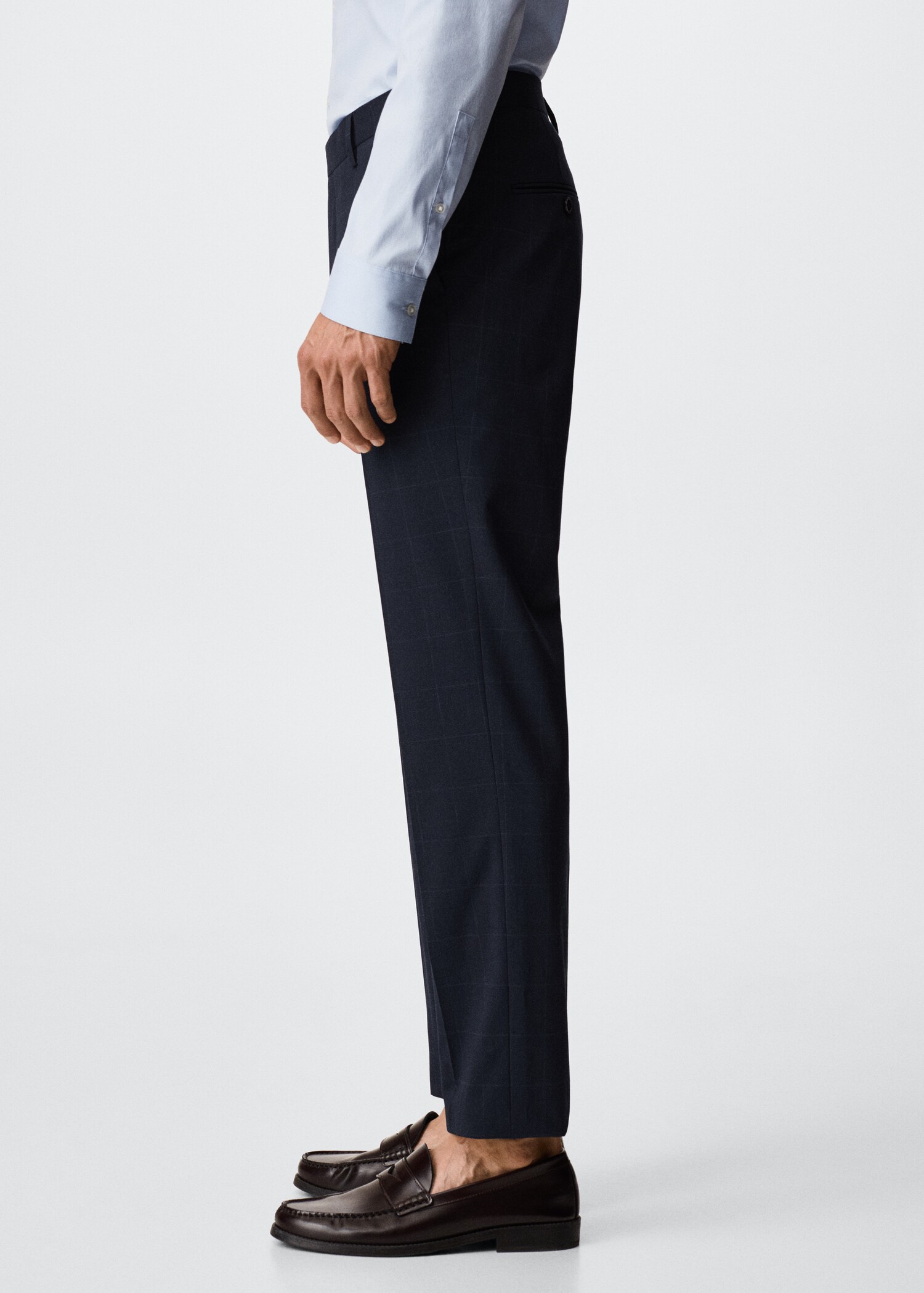 Pantalons vestir slim fit quadres - Detall de l'article 2