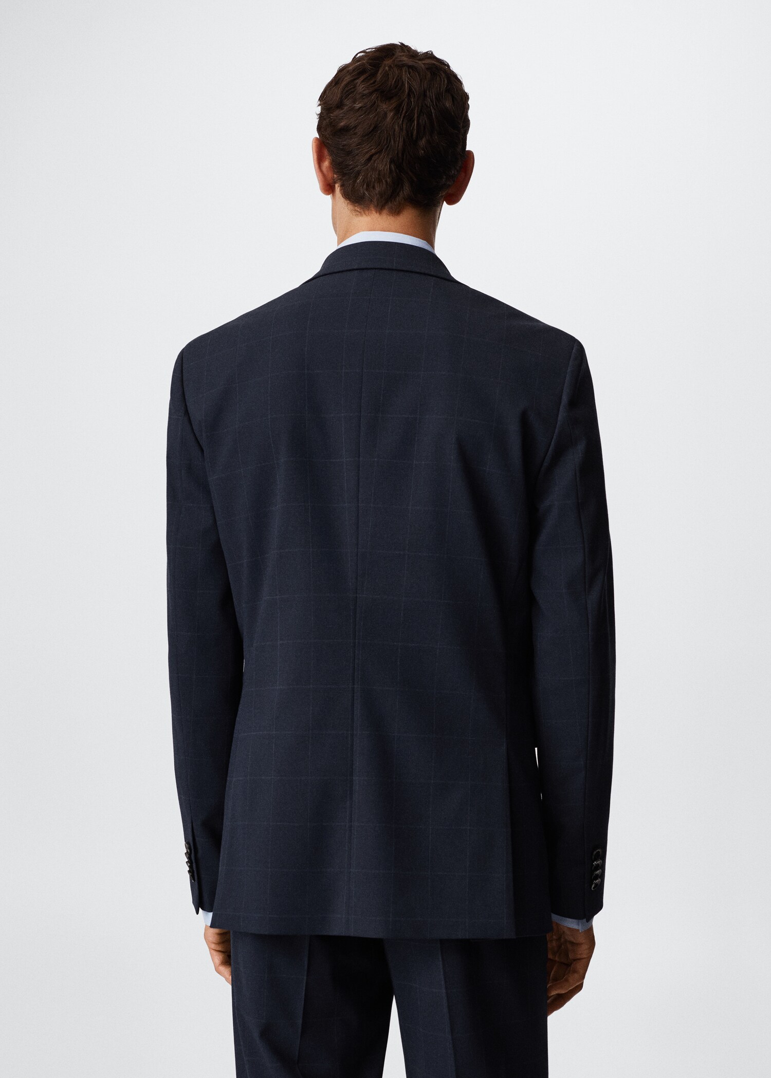 Americana vestir slim fit quadres - Revers de l'article