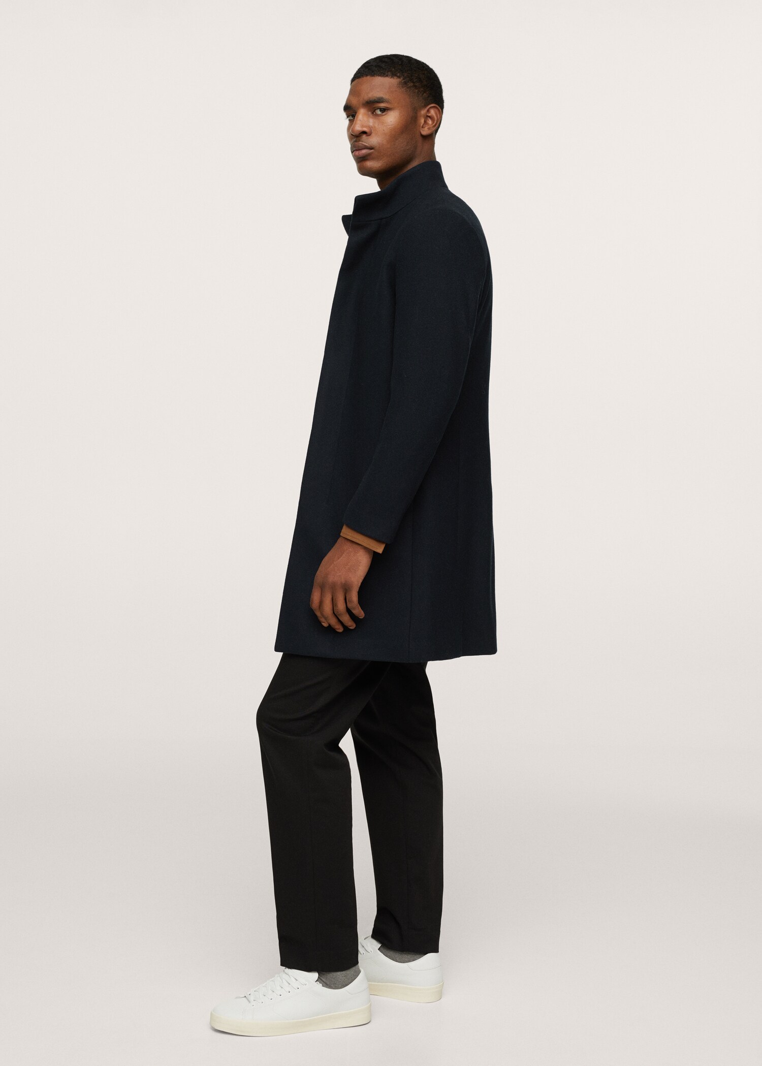 Wool funnel neck coat - Details of the article 2