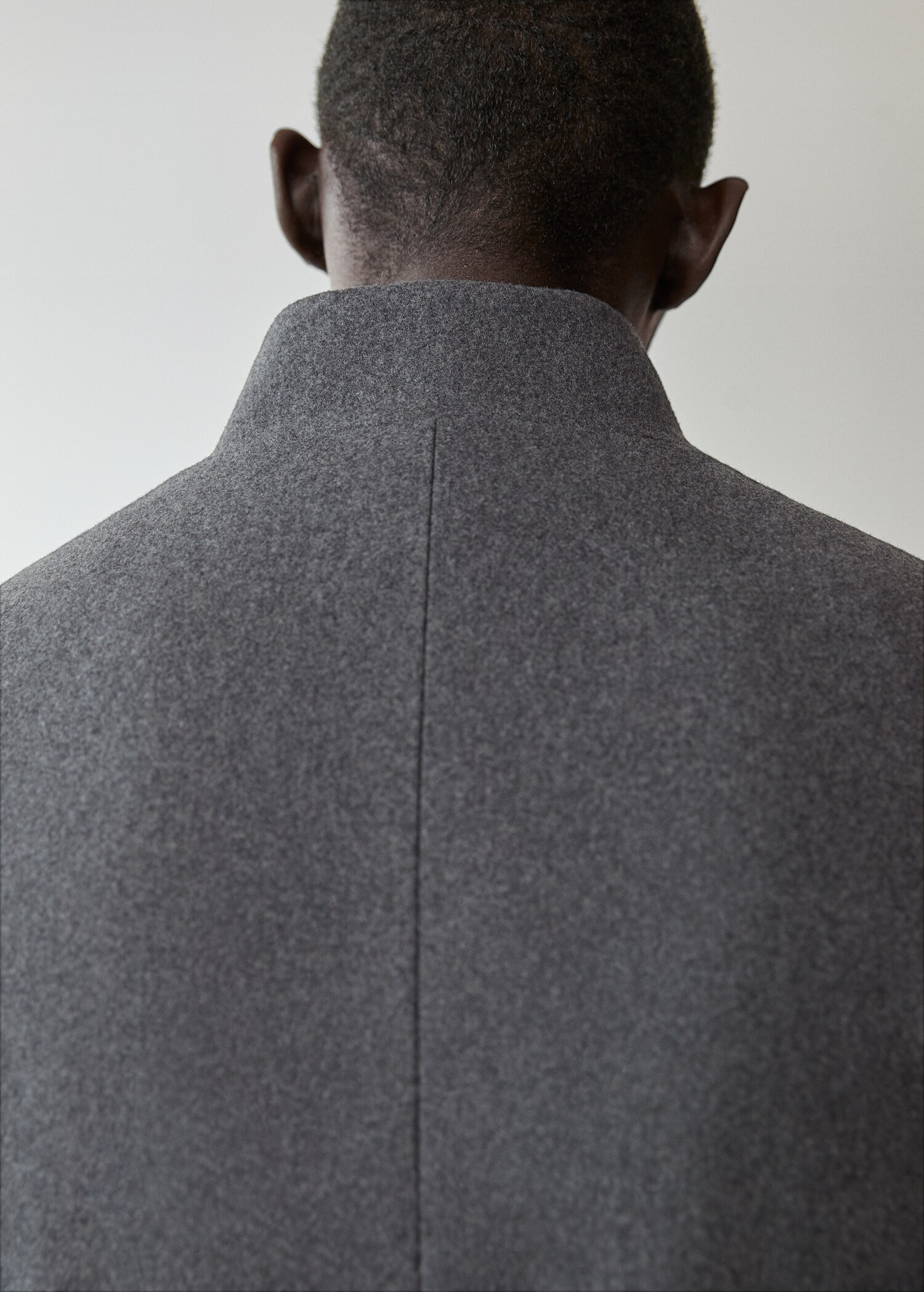 Wool funnel neck coat - Details of the article 4