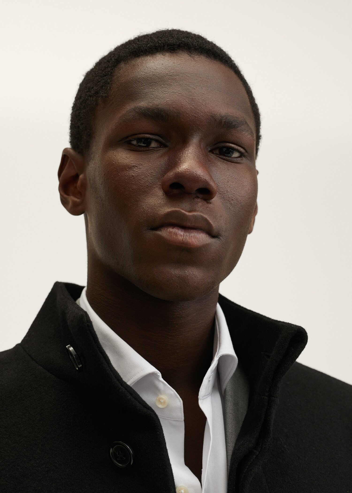 Wool funnel neck coat - Details of the article 1