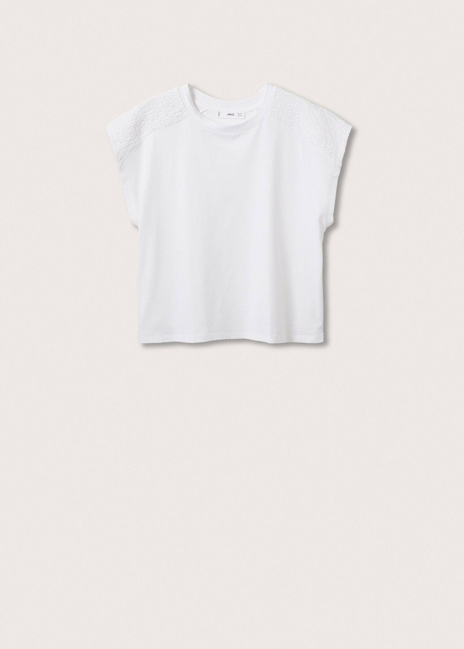 Gathered cotton t-shirt - Article without model