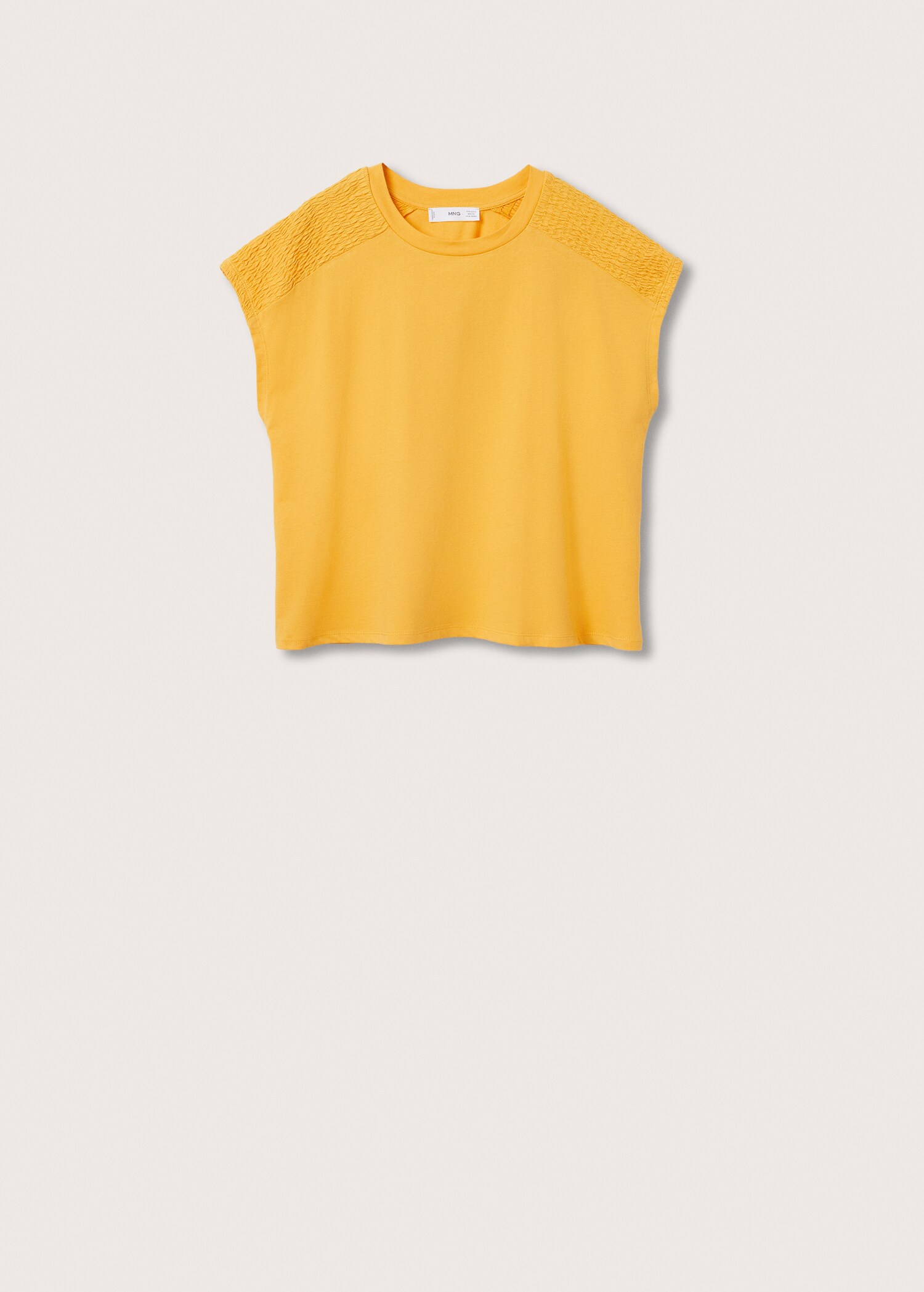 Gathered cotton t-shirt - Article without model