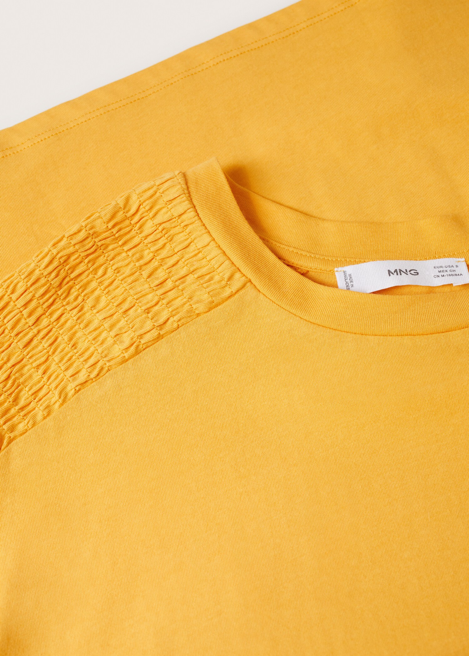 Gathered cotton t-shirt - Details of the article 8