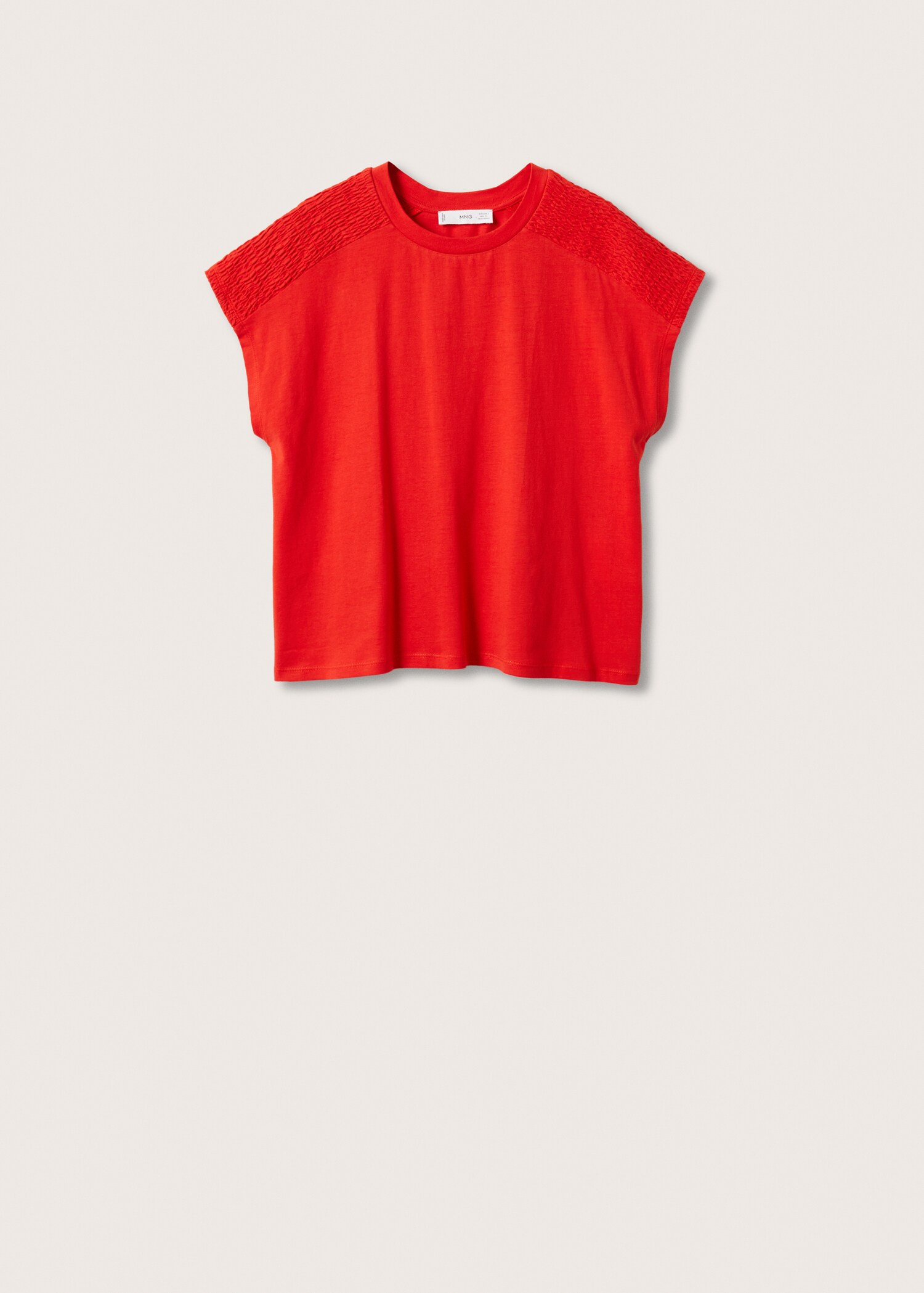 Gathered cotton t-shirt - Article without model