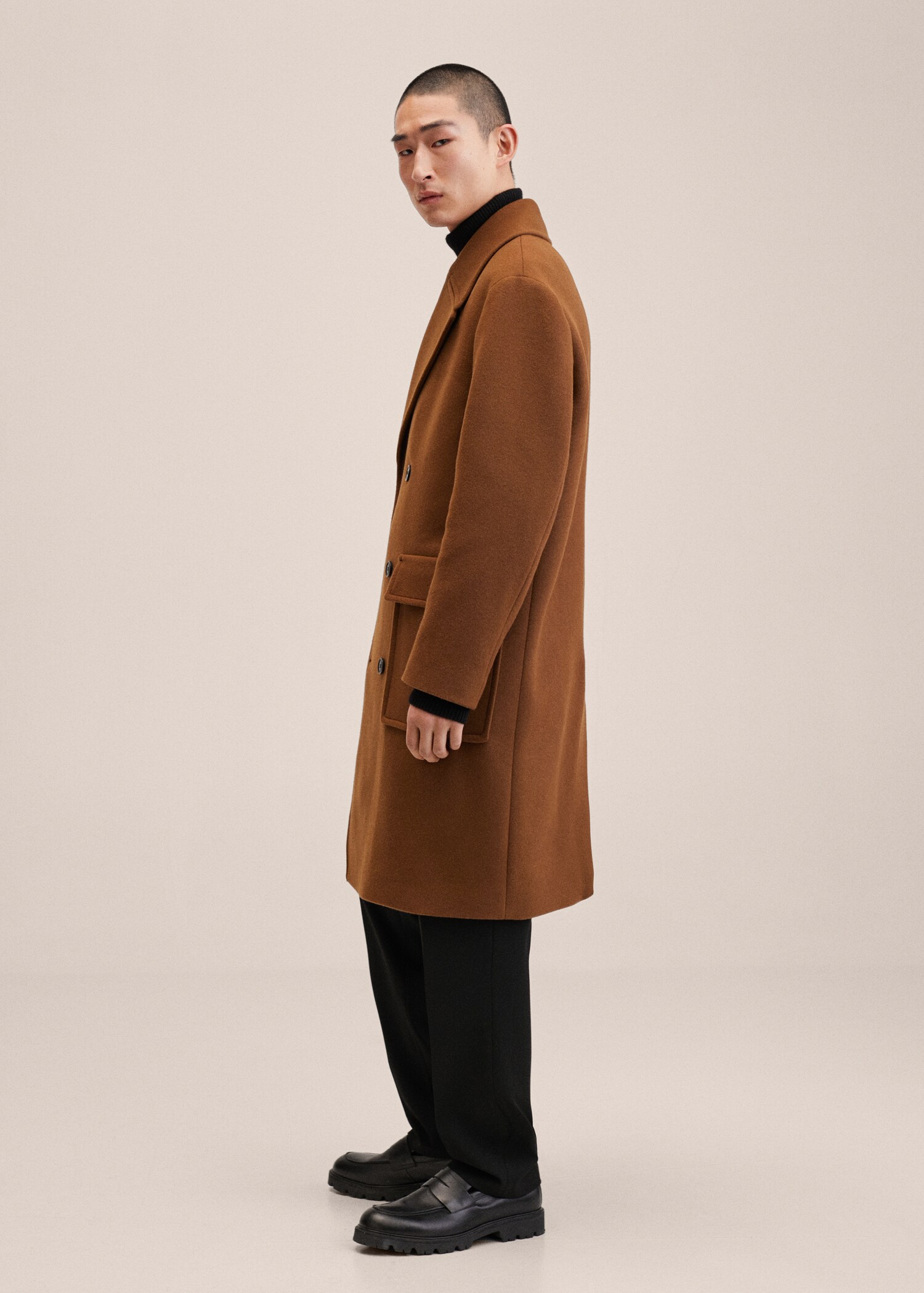 Recycled wool oversize coat - Details of the article 3