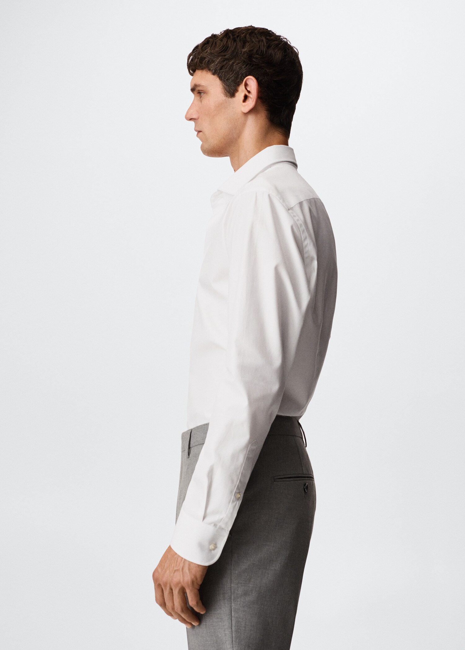 Slim fit cotton suit shirt - Details of the article 2
