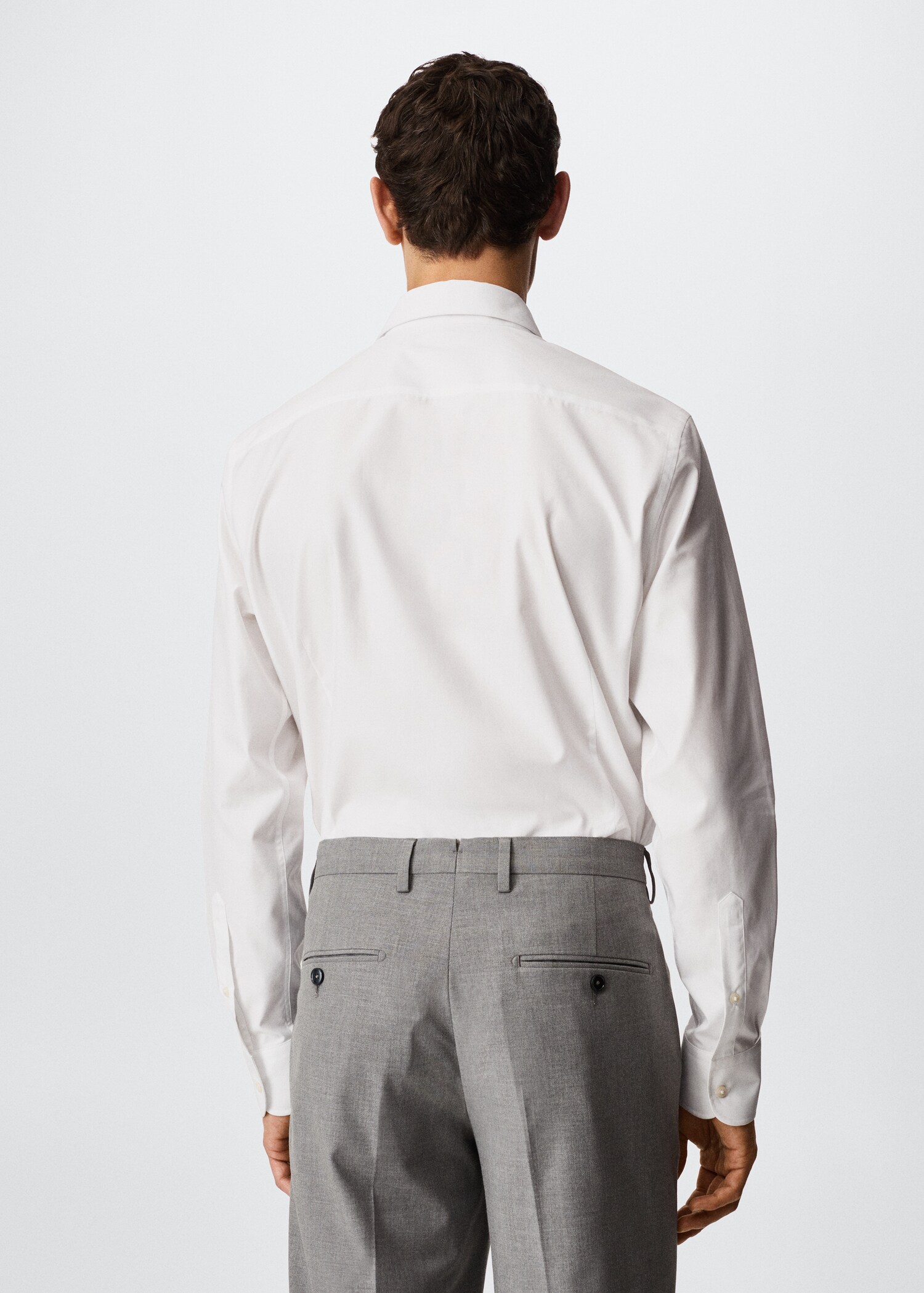 Slim fit cotton suit shirt - Reverse of the article