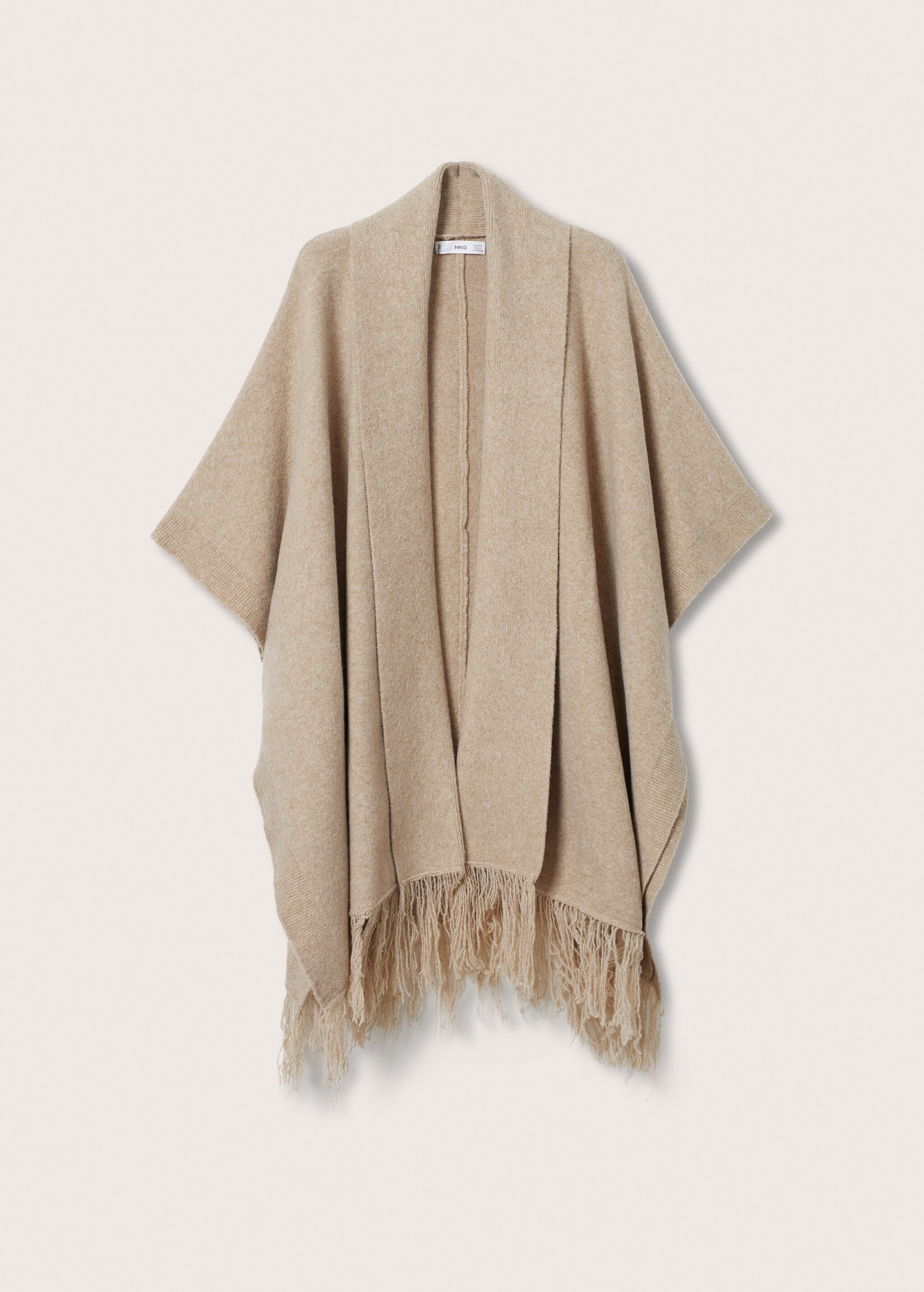 Fringe knit cape - Article without model