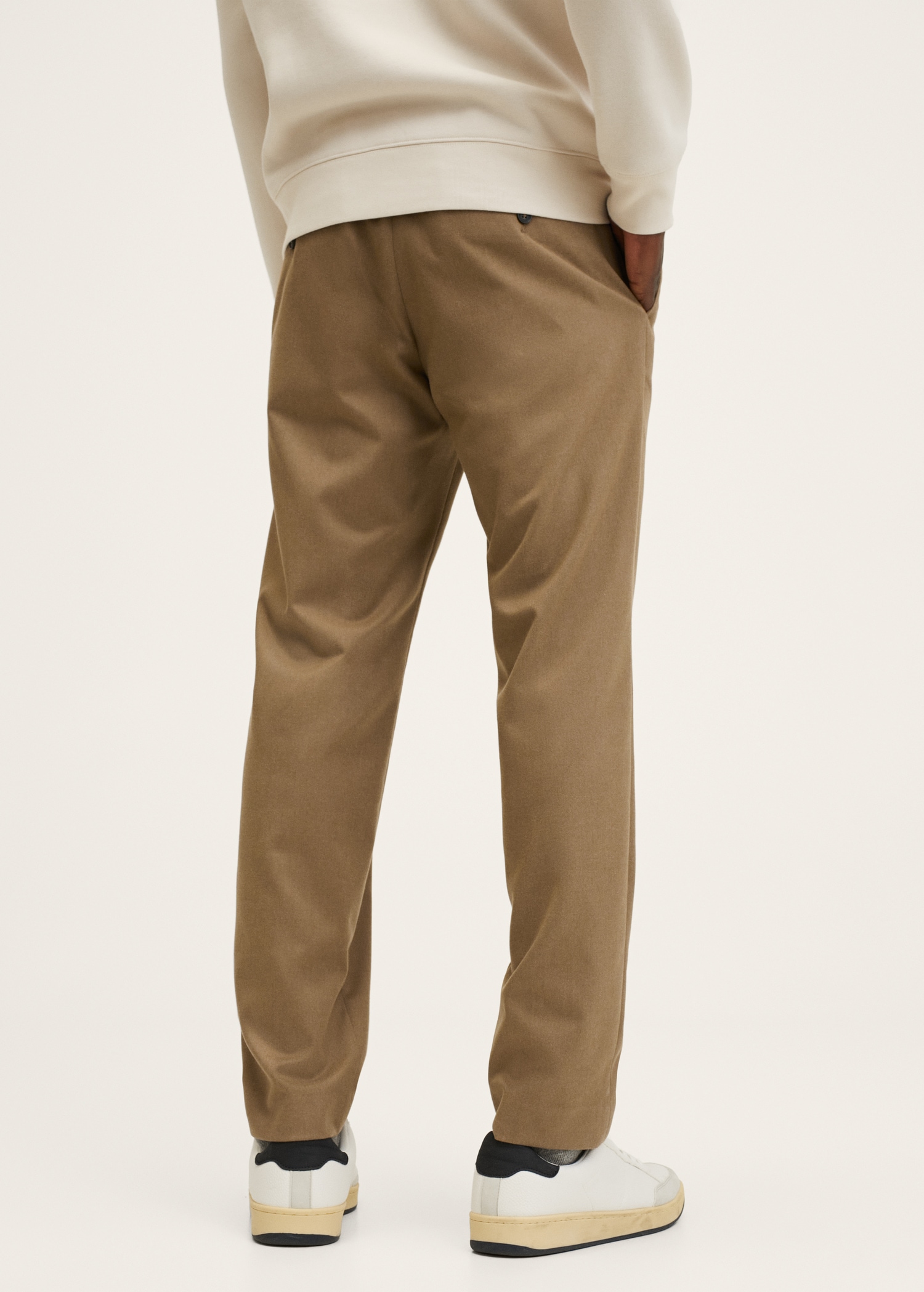 Pantalón recto cintura elástica - Reverso del artículo