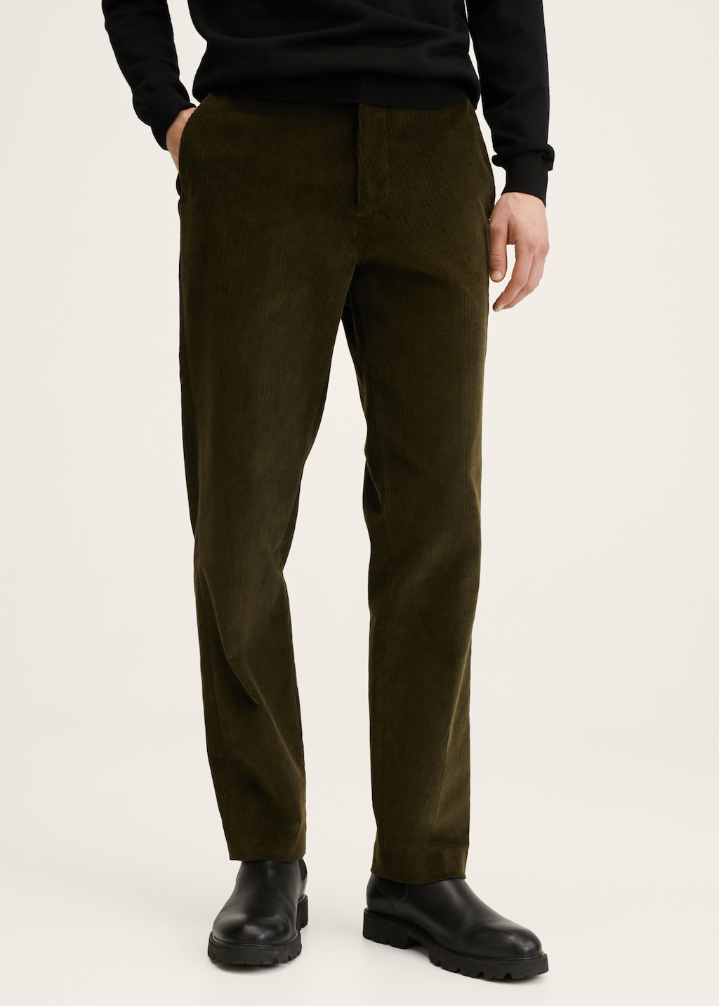 Regular fit corduroy trousers Men MANGO OUTLET Hungary